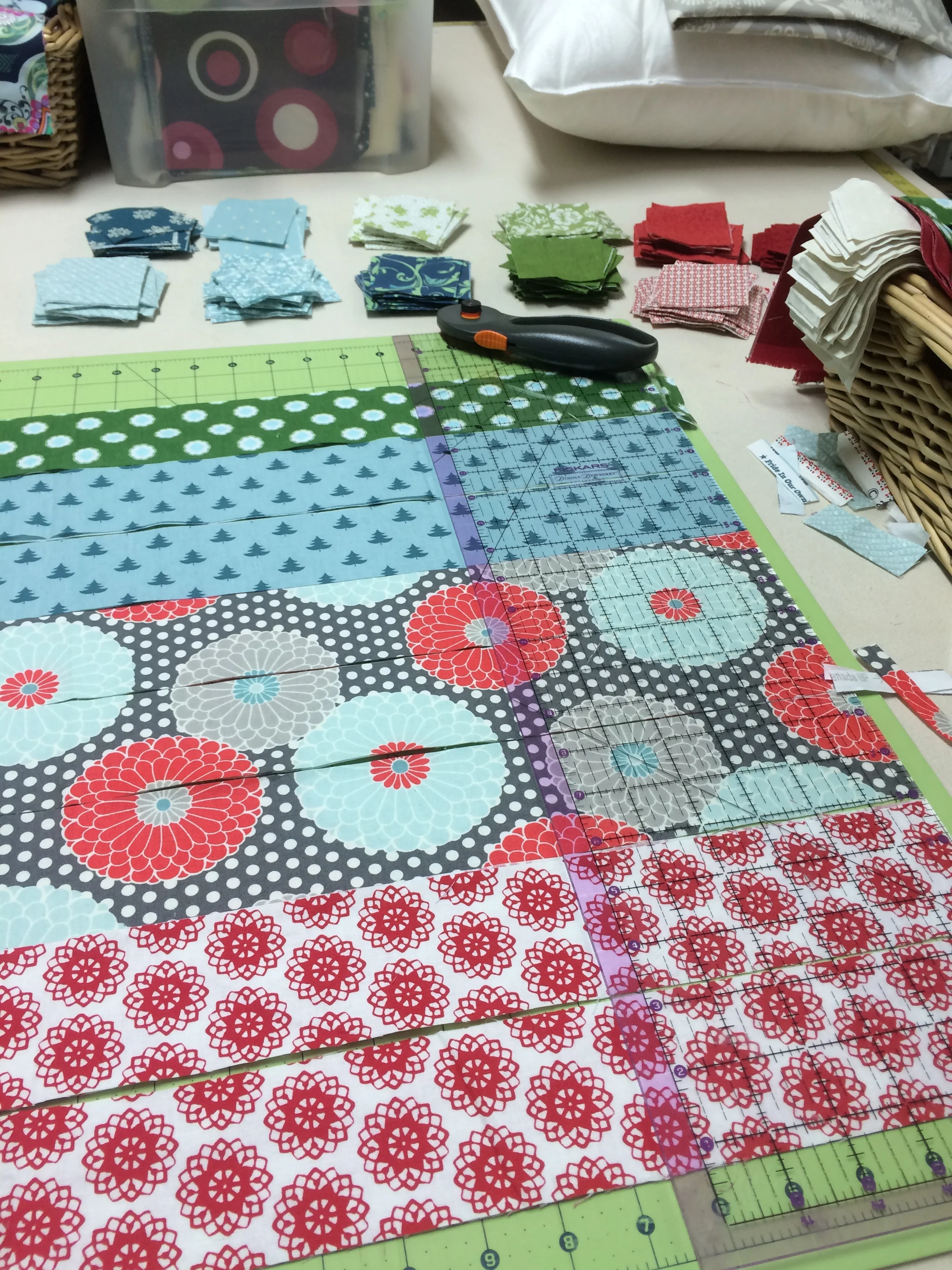 Starting a new quilt for Christmas