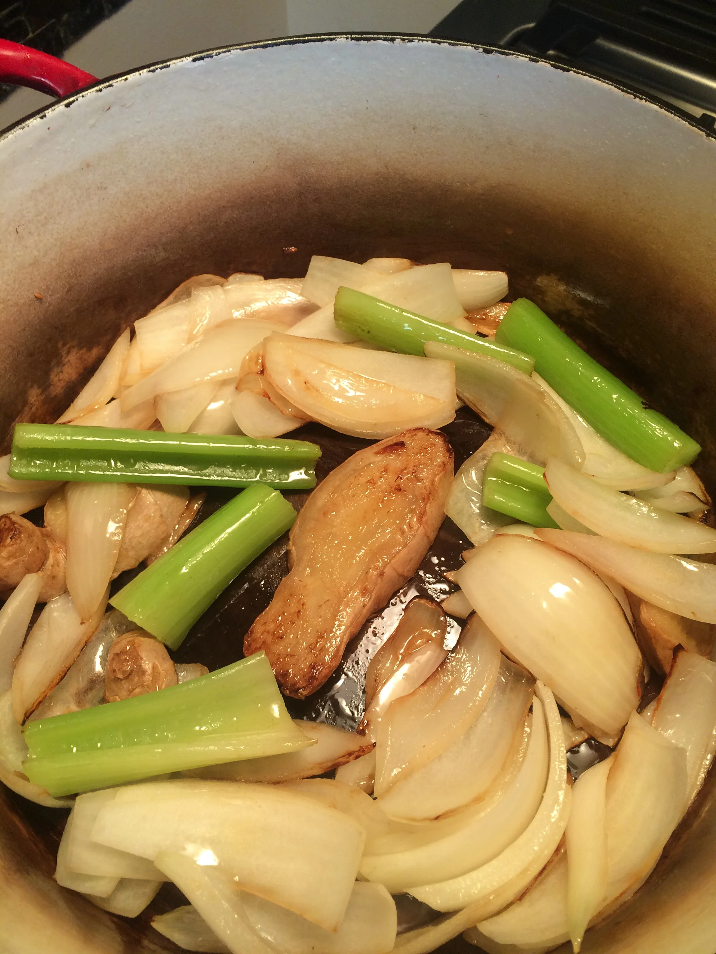 onions, ginger, celery