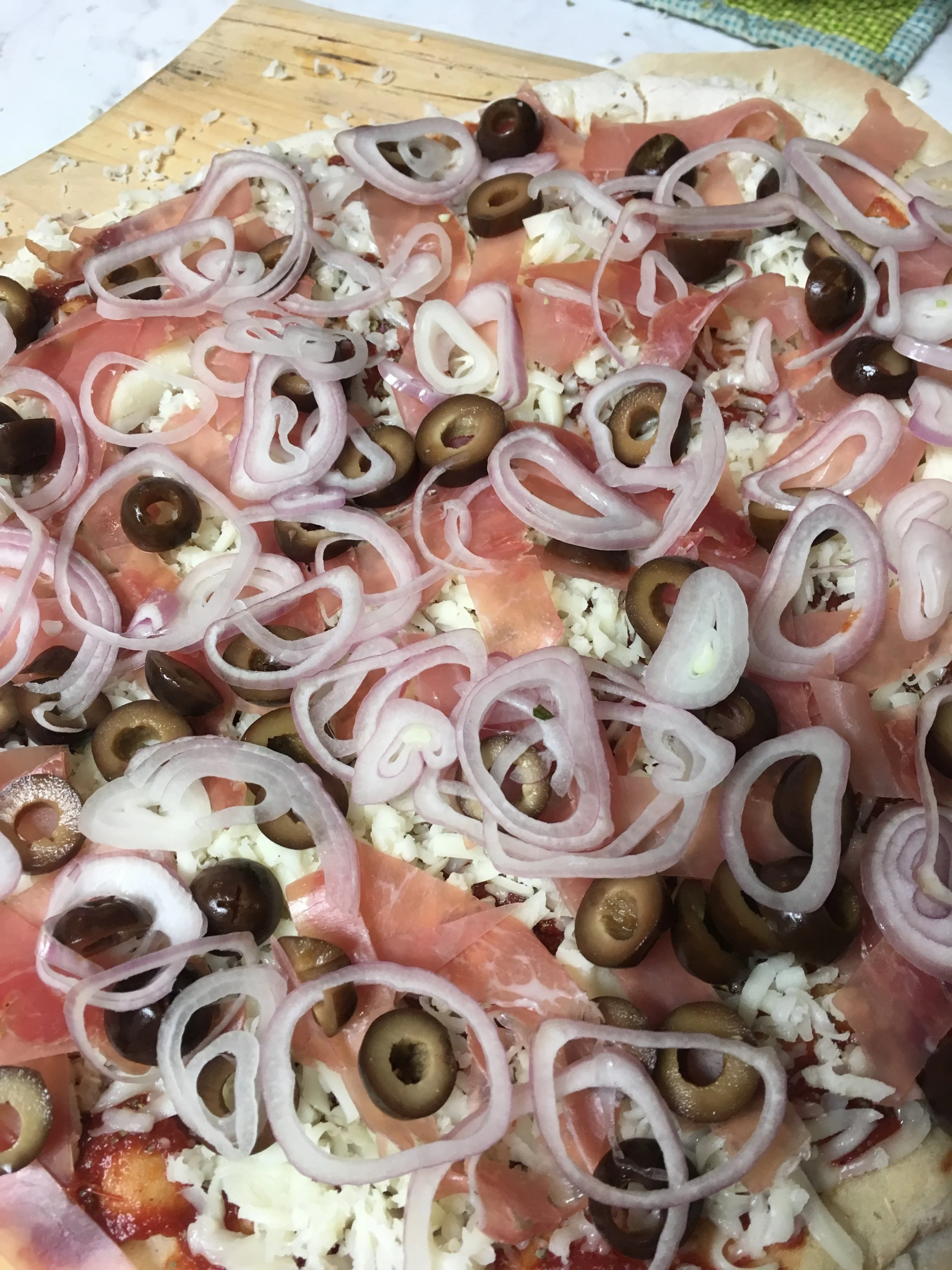 shallots, gf pizza