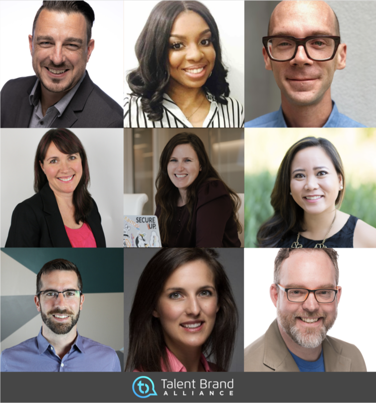 (from top, left to right) Aaron Kraljev, Zakiya Nashid, Derek Murphy-Johnson, Audra Knight,  Lindsey Sanford, Noelle Holdsworth, Will Staney, Holland McCue, and Bryan Chaney