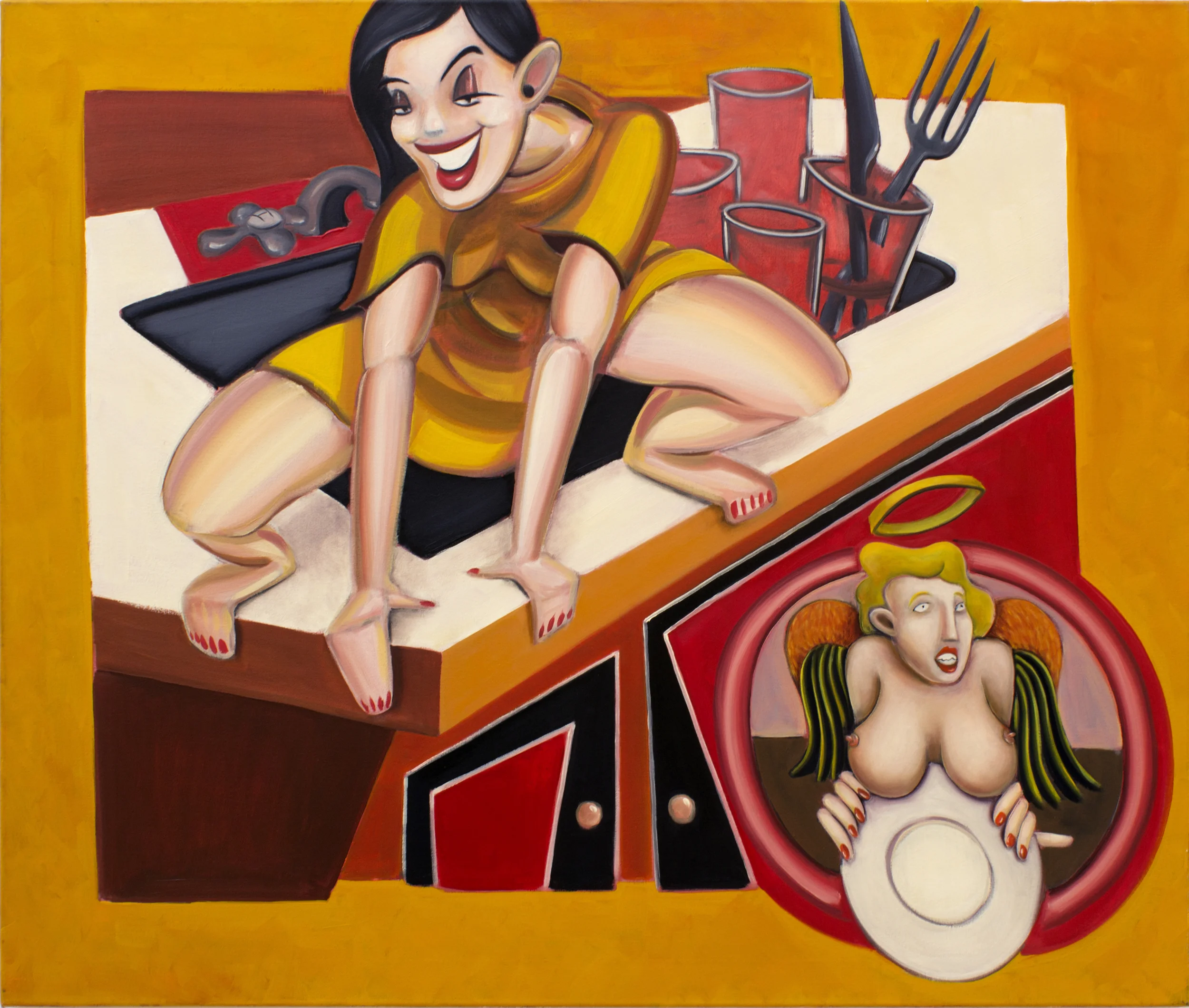 Woman on the Edge of the Sink