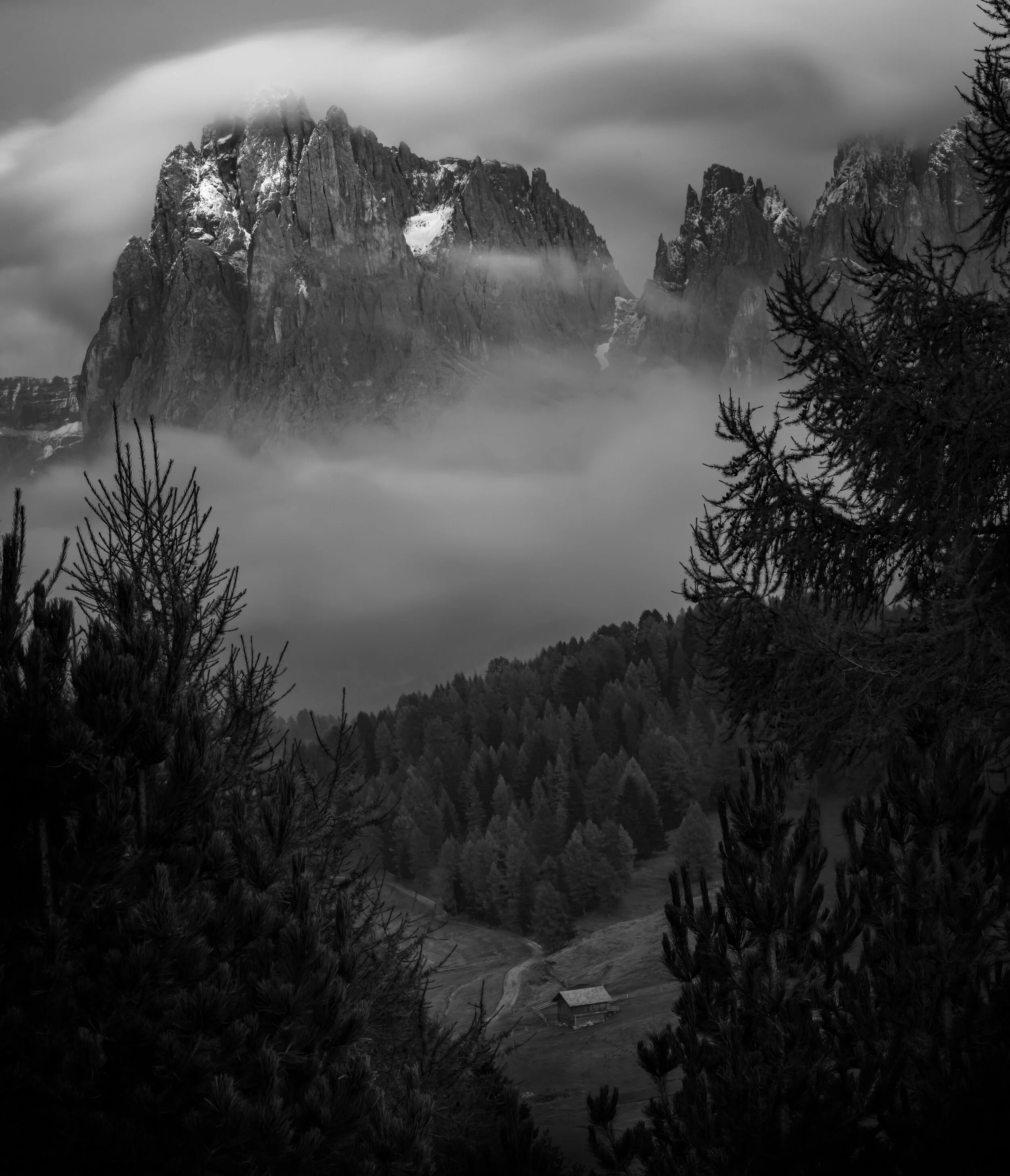 Dolomites Black &amp; White
