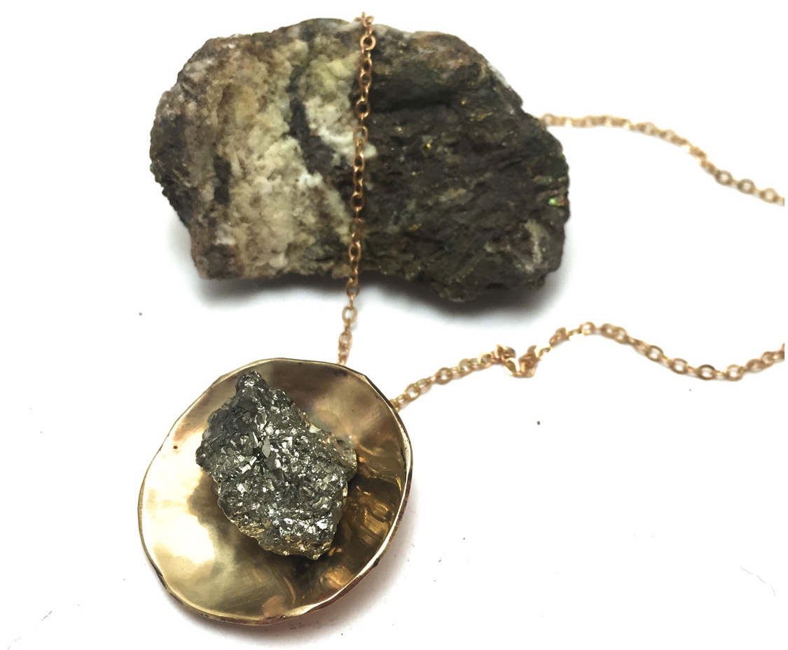 Pyrite Saucer Necklace