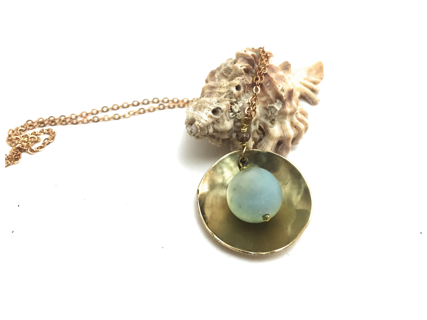 Amazonite Calla Lily Necklace