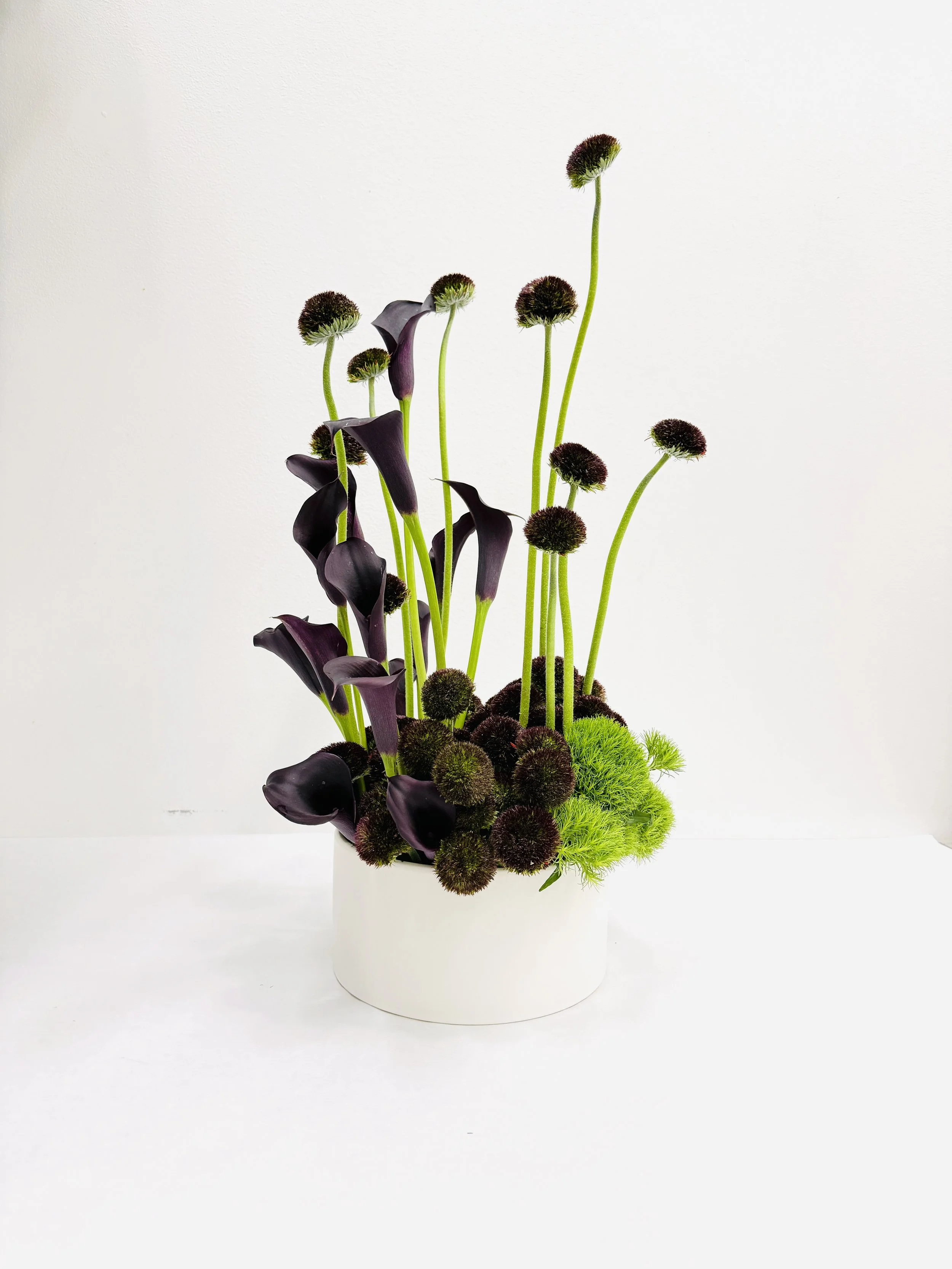 Modern Noir Floral Installation 