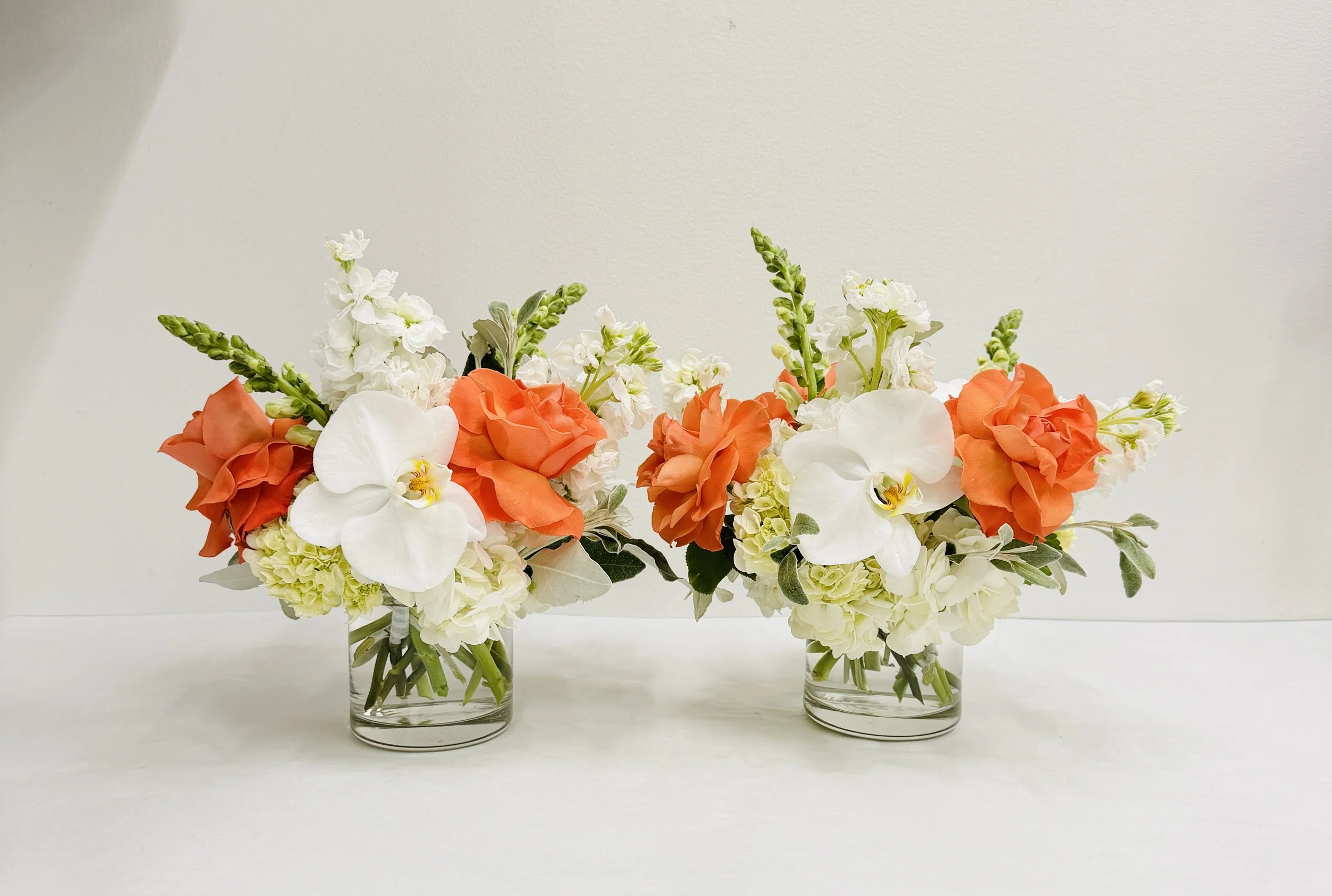 Orange and White Florals 