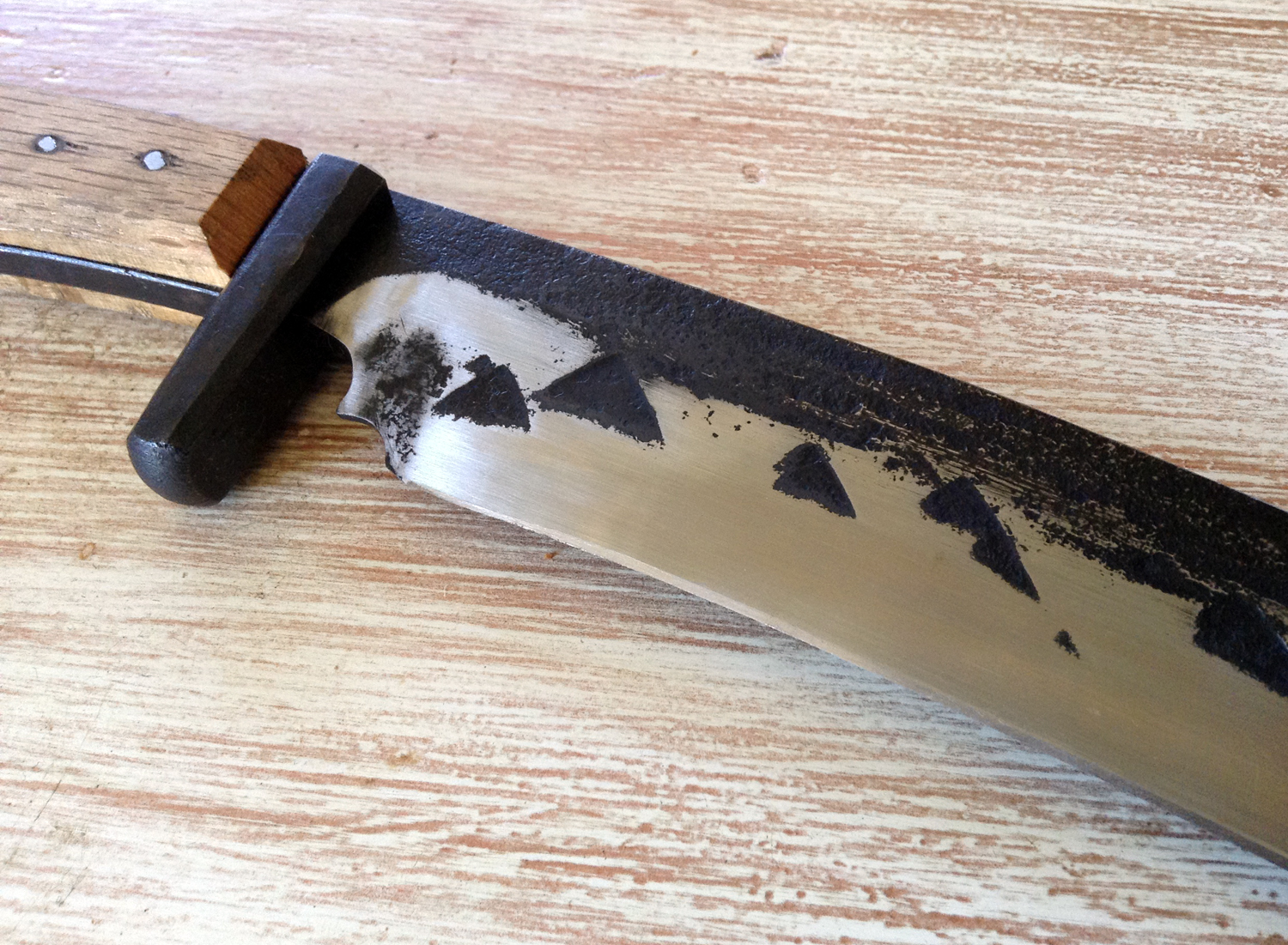  tanto-kukri-bowie knife, steel, tool steel, wood, 2014 