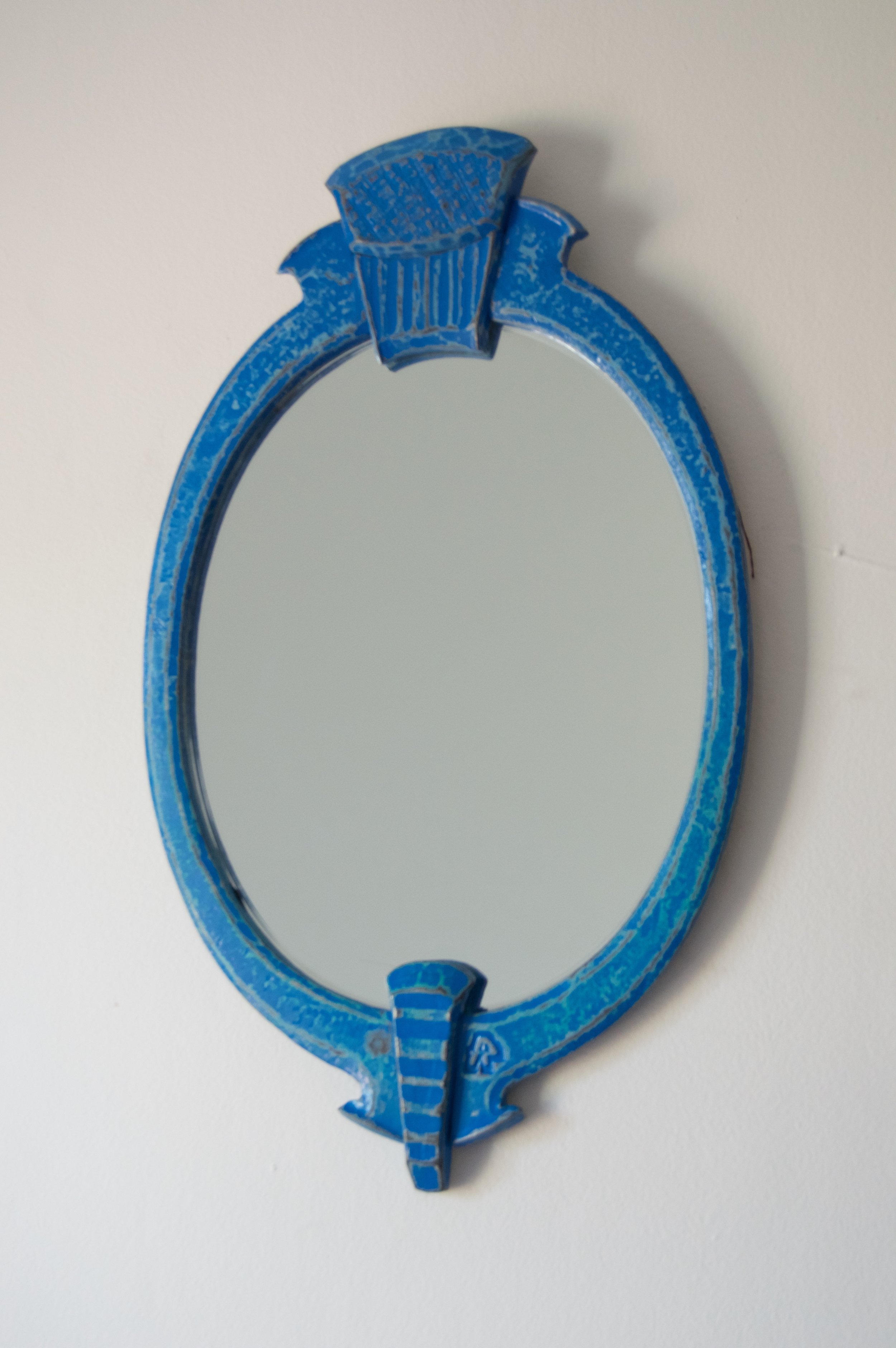  Oval Mirror, mild steel, paint, mirror, 2016 