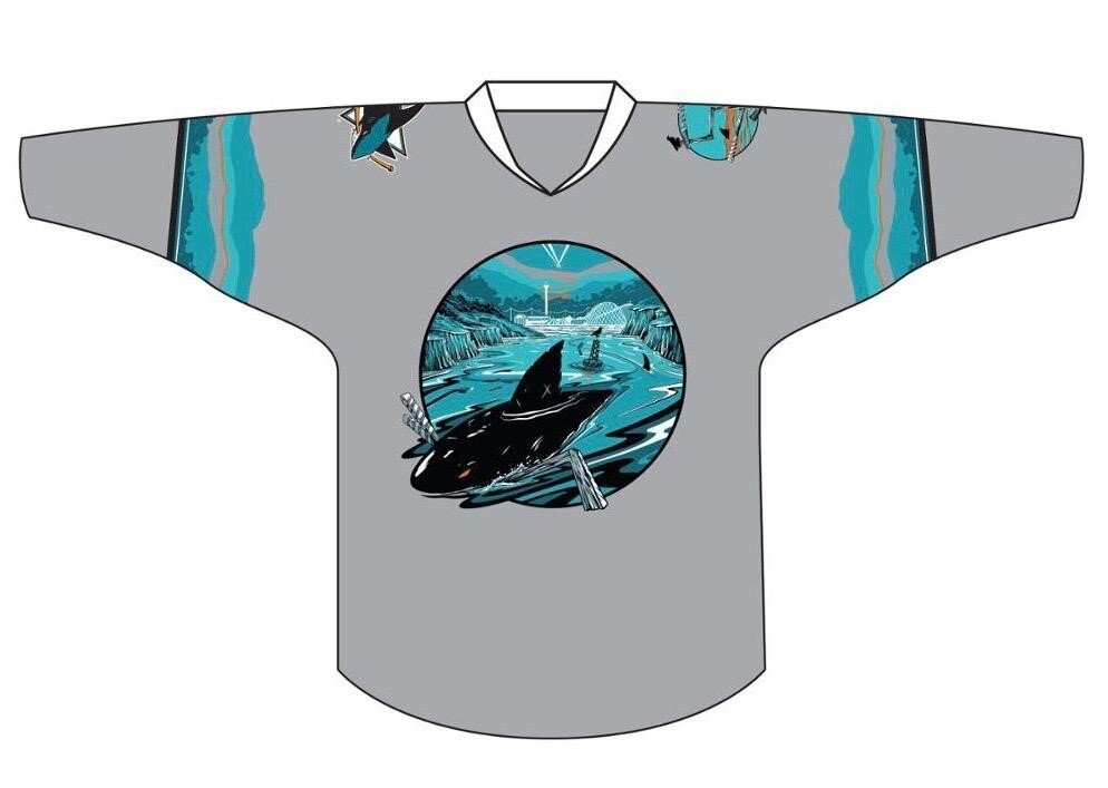 San Jose Sharks Open Water Jersey — Jeff Mcmillan
