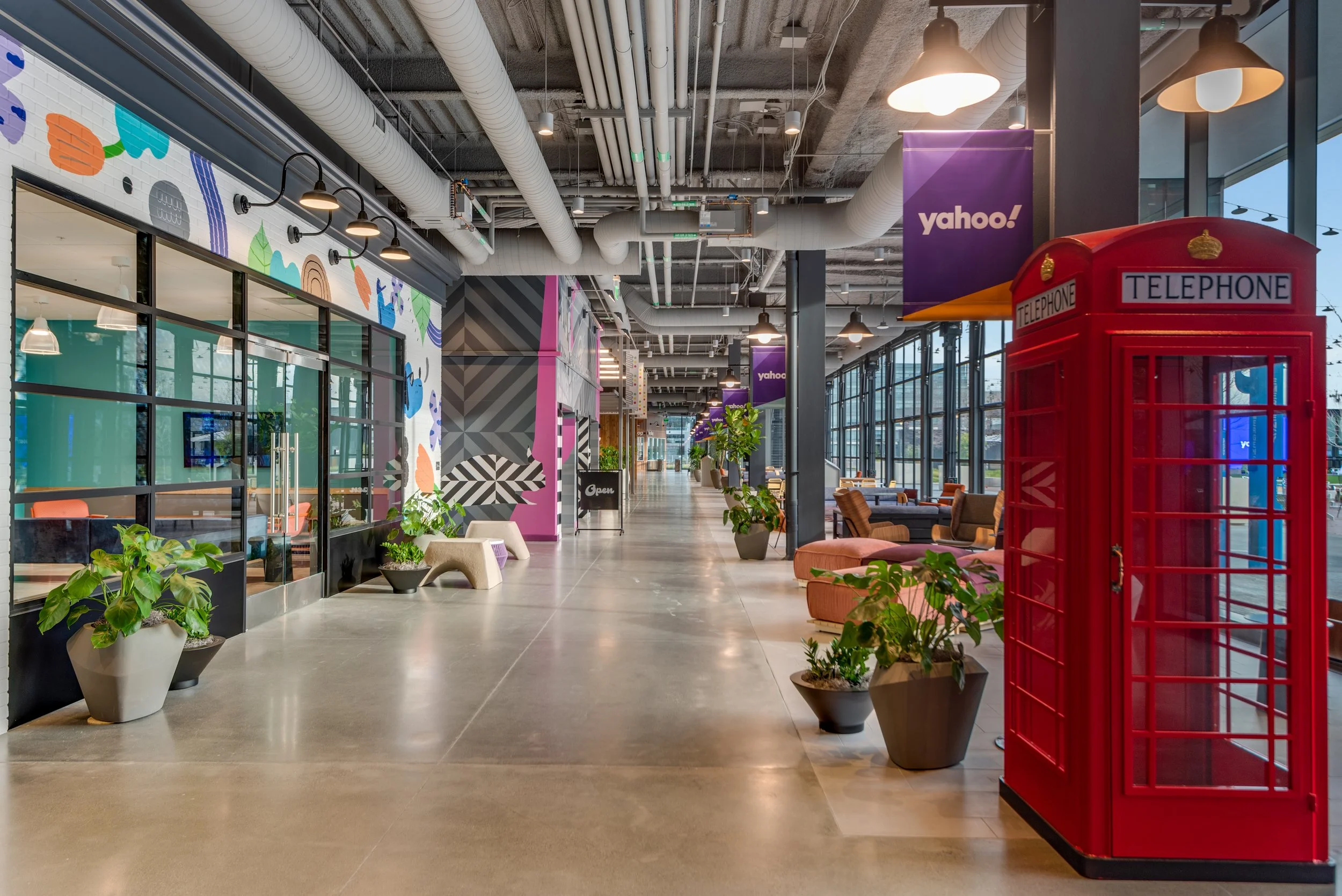 Installations by Ryan Bubnis and Trav at Yahoo! / Photo by Bernardo Grijalva