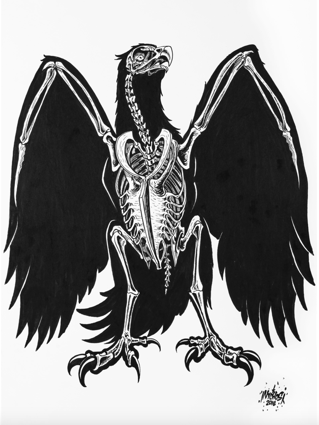 "Eagle Skeleton" - $3,200