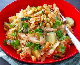 Crunchy Peanut Chicken Bowls