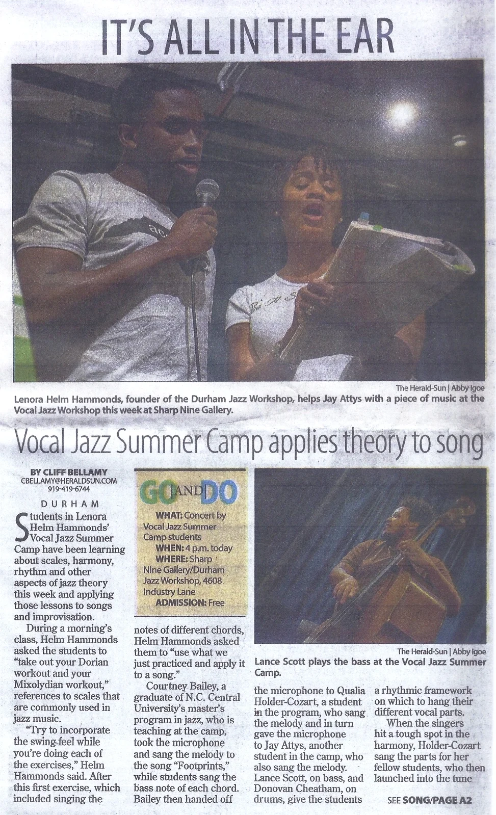 Vocal Jazz Summer Camp 2016 article pg 1 jpeg.jpg