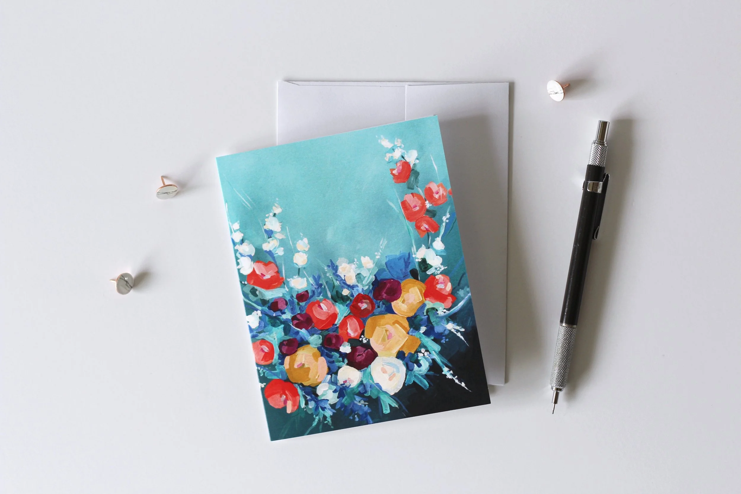 floral greeting card