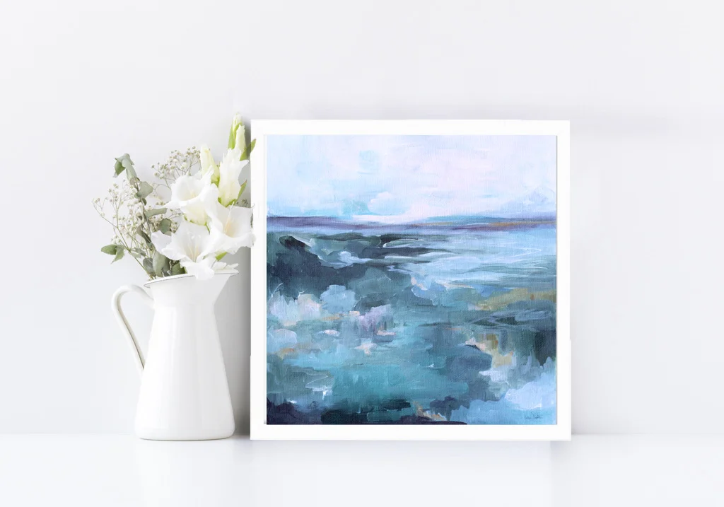 Square Fine Art Giclee Print by Kendra Castillo "More Than Reflections." Impressionistic Landscape Print. Multiple Size Options - www.kendracastillo.com