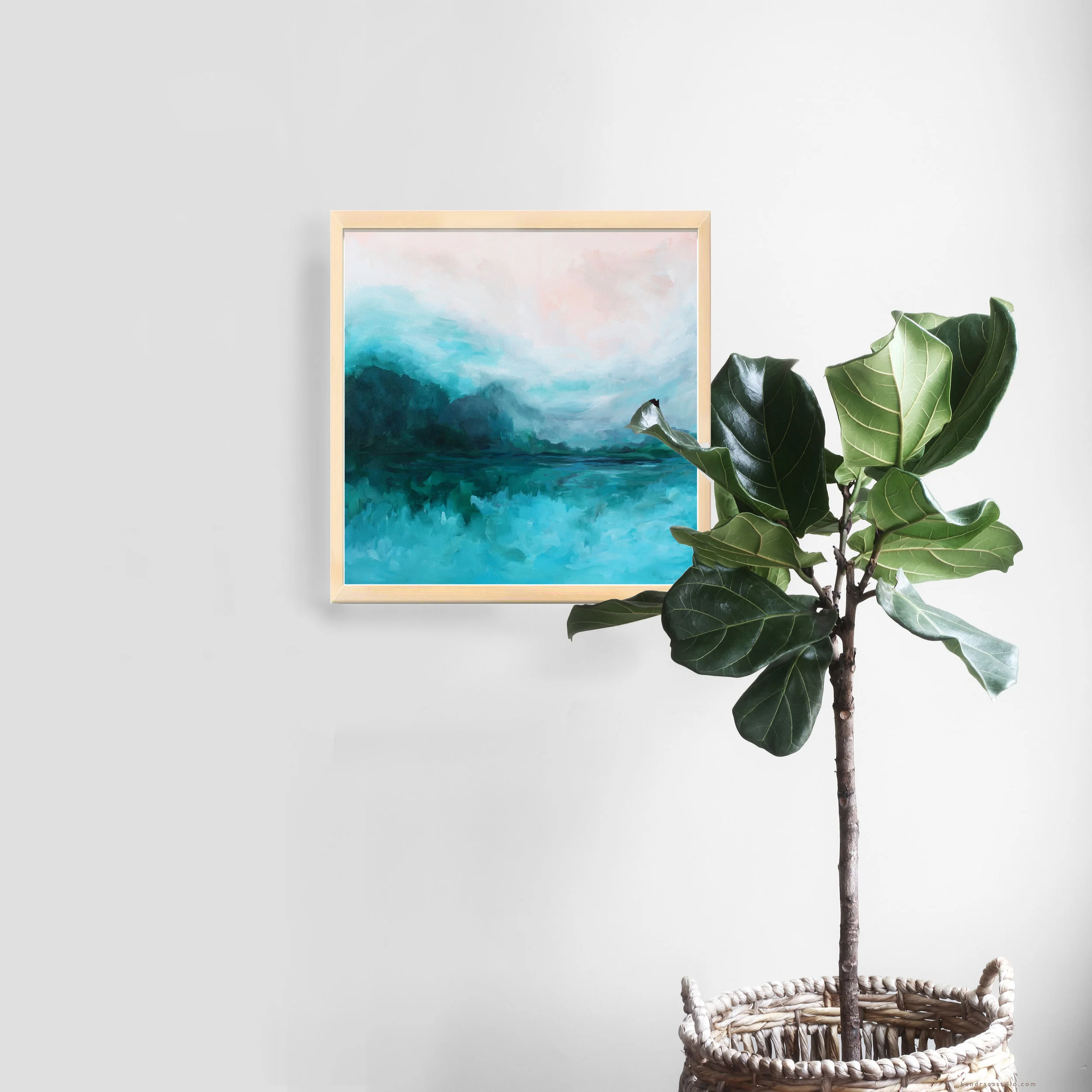 Square Fine Art Giclee Print by Kendra Castillo "Reflections." Impressionistic Landscape Print. Multiple Size Options - www.kendracastillo.com