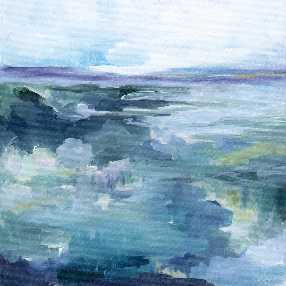 Square Fine Art Giclee Print by Kendra Castillo "More Than Reflections." Impressionistic Landscape Print. Multiple Size Options - www.kendracastillo.com
