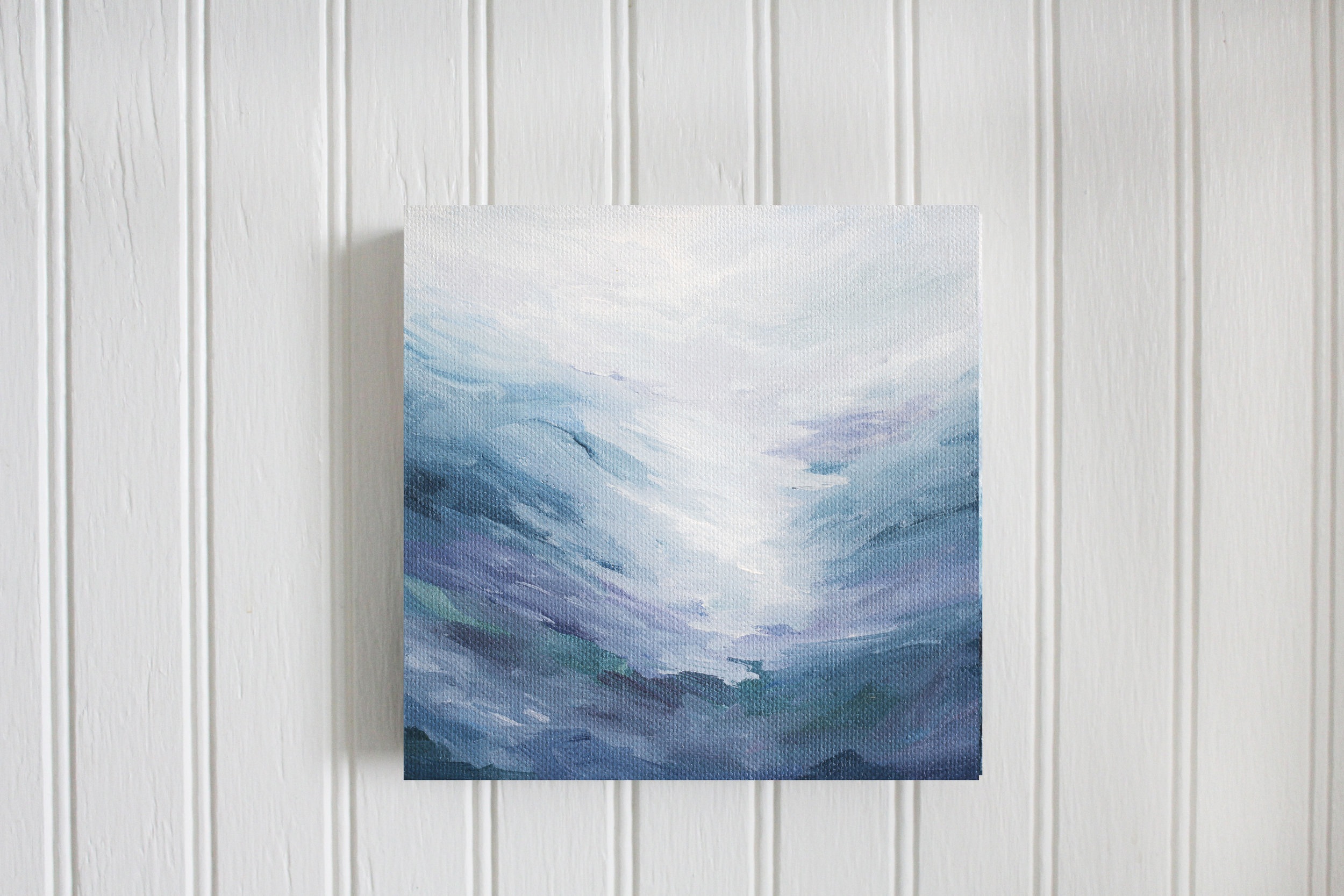 Small Landscape Painting by Kendra Castillo. "Coming Nearer," 6x6 inches