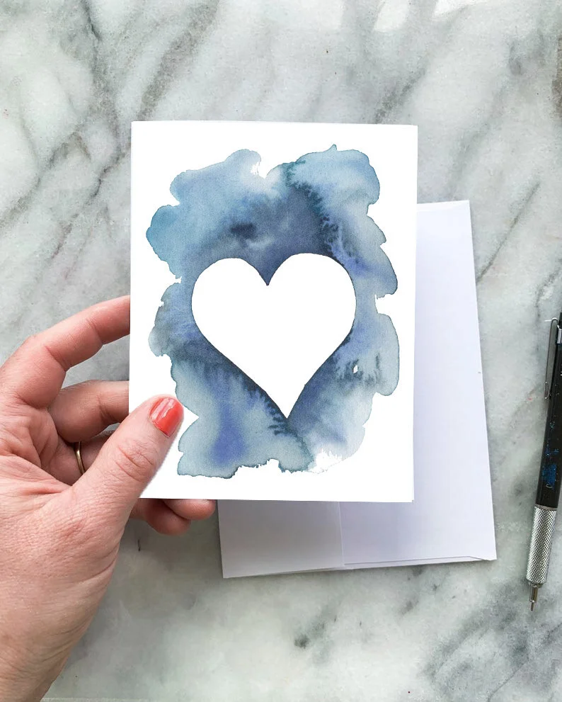 Single- Abstract Heart Card — Kendra Castillo