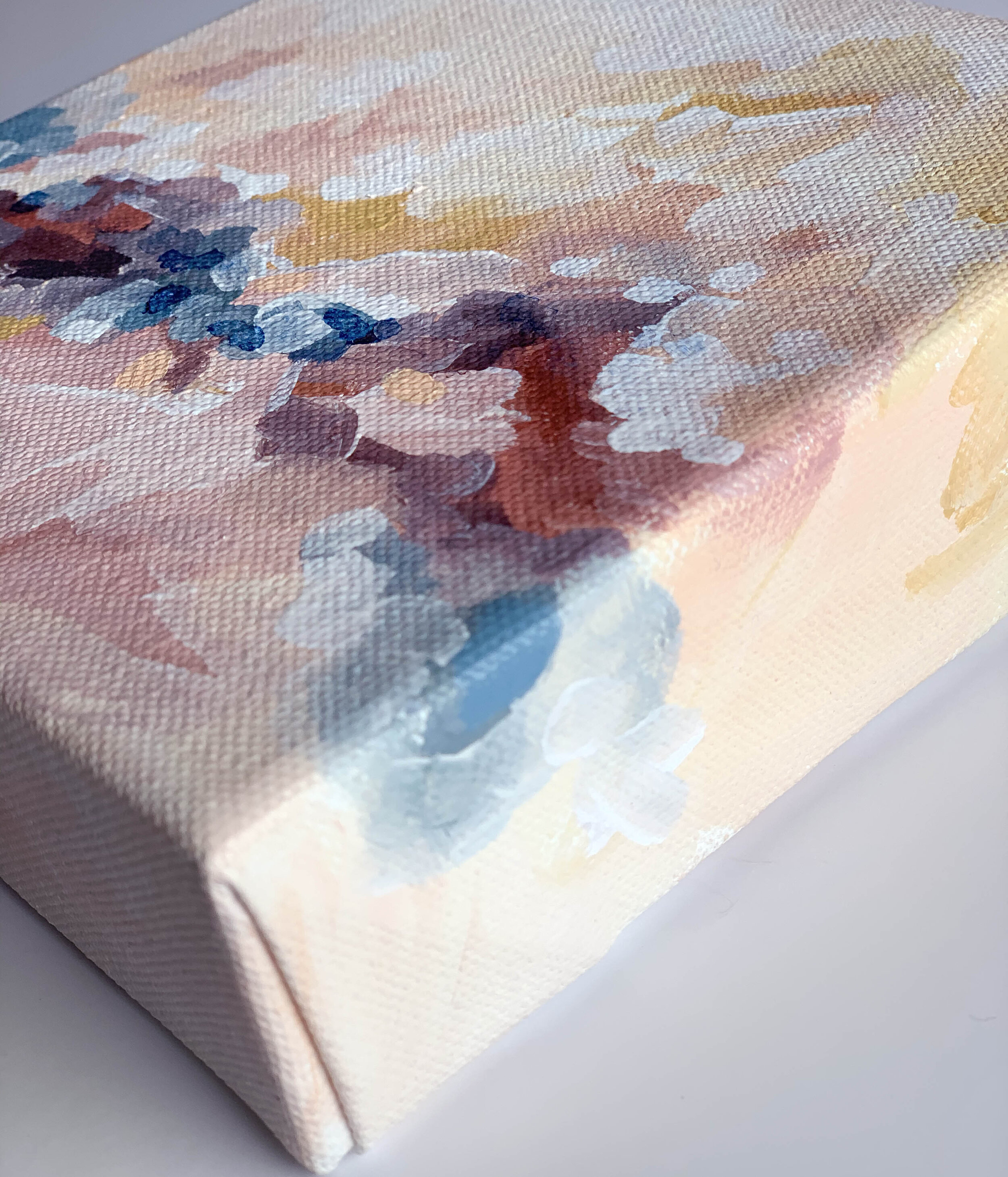 Finding Grace - 6x6 original abstract painting on canvas by Kendra Castillo