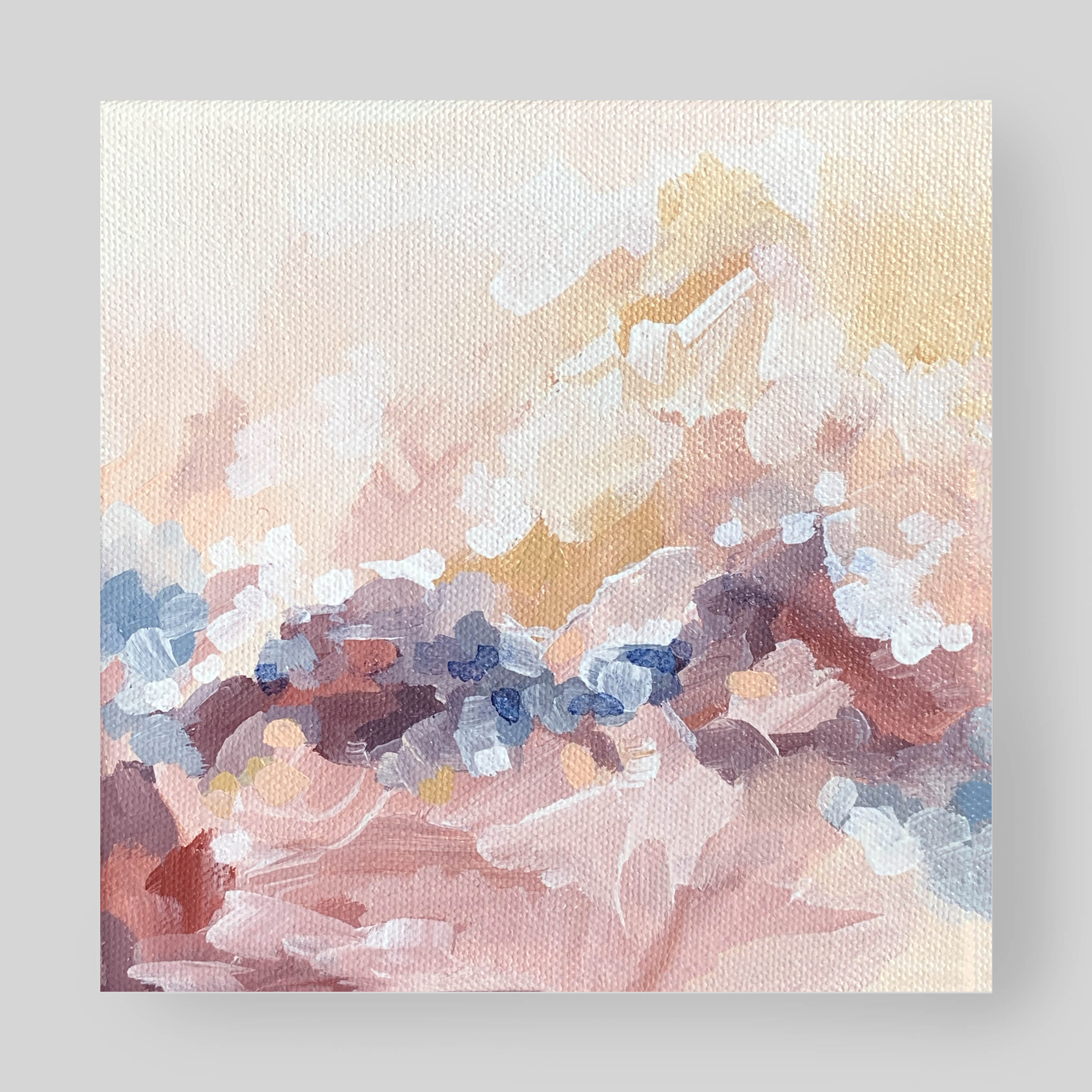 Finding Grace - 6x6 original abstract painting on canvas by Kendra Castillo