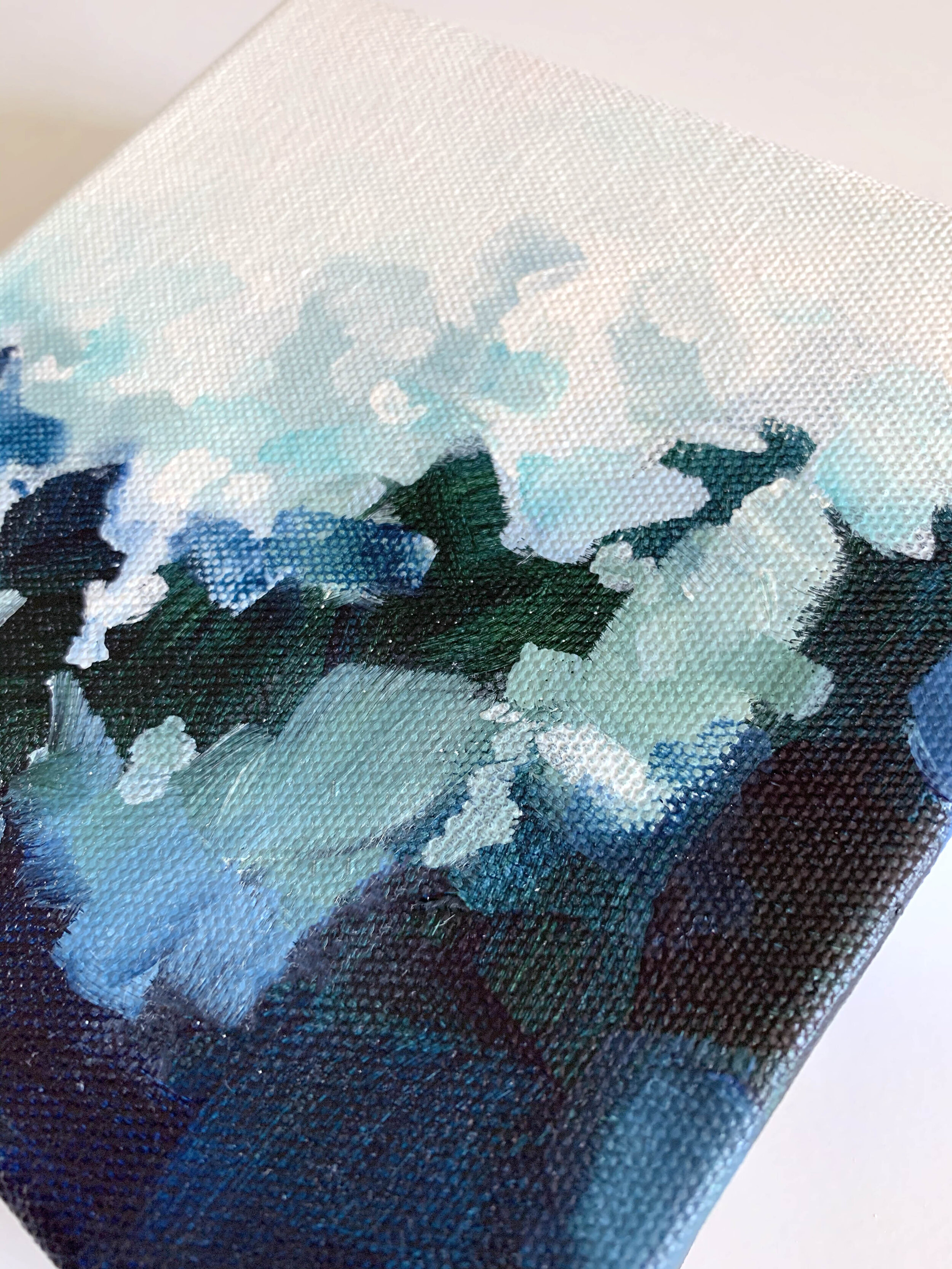 Steady On - 6x6 original abstract painting on canvas by Kendra Castillo