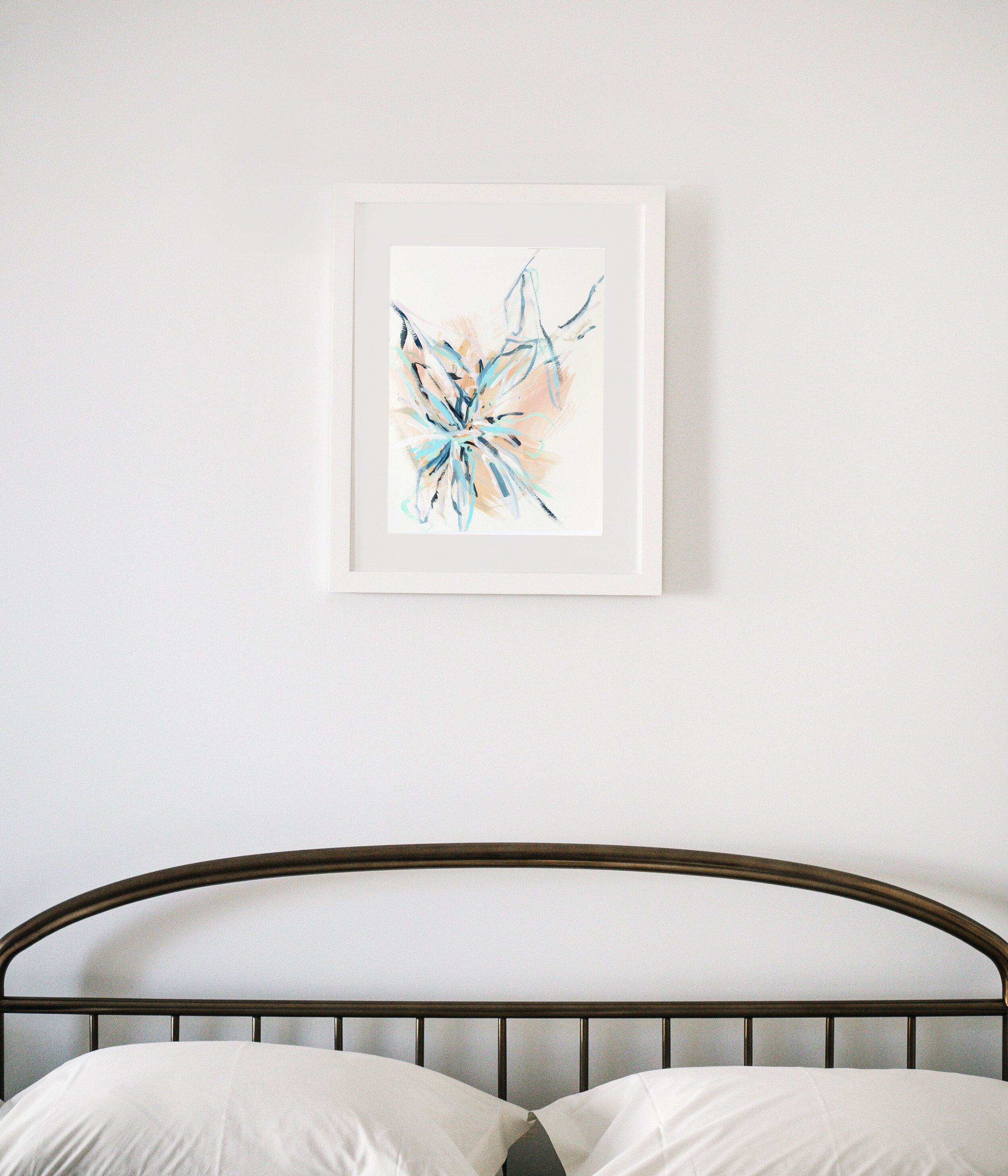 Flourishing Together no.2 - 9x12 original abstract painting on paper by Kendra Castillo