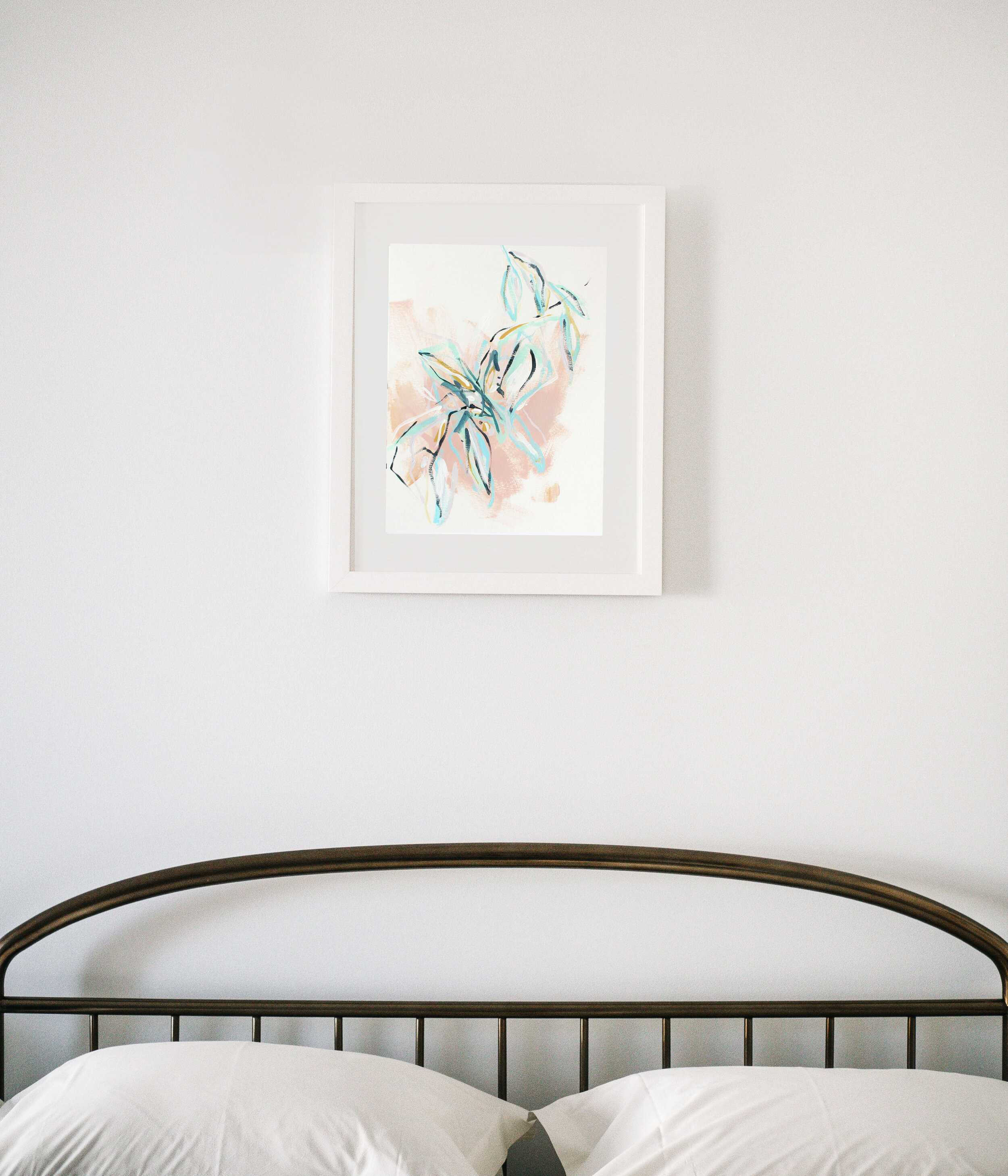 Flourishing Together no.4 - 9x12 original abstract painting on paper by Kendra Castillo
