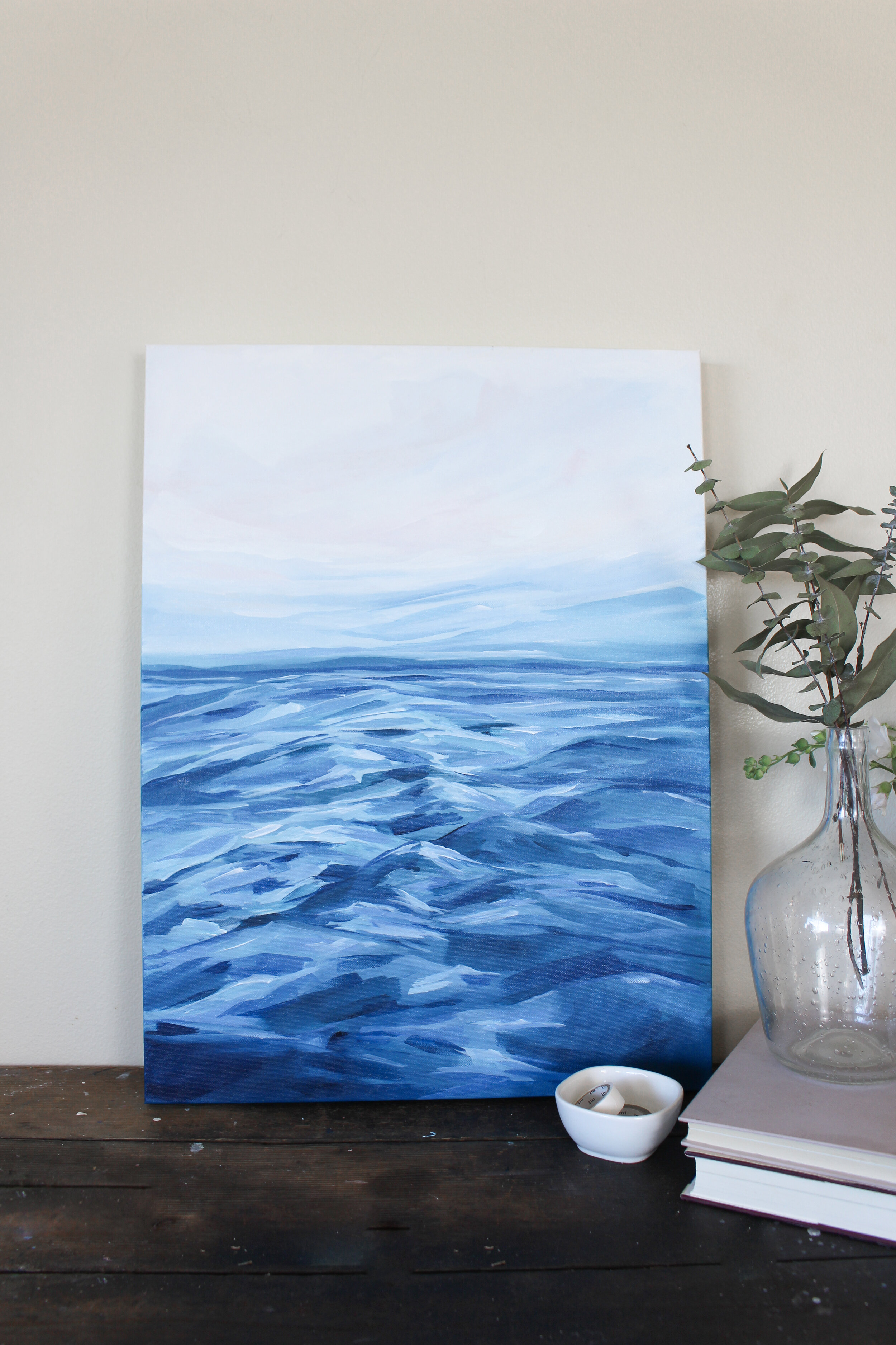 Perfect Bliss - Original Ocean Painting by Kendra Castillo, 18x24 inches