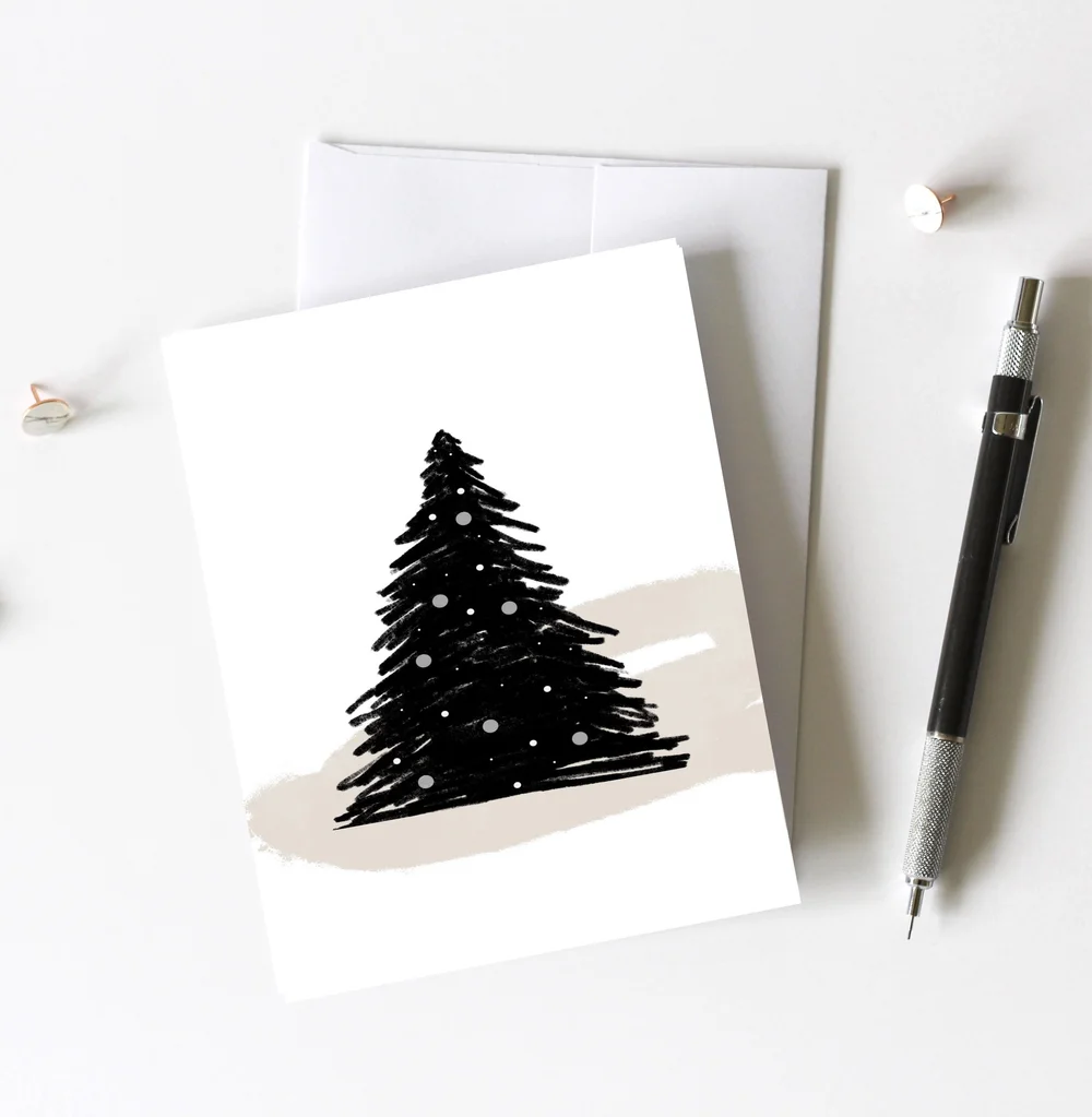 Simple Christmas Card - printable instant download — Kendra Castillo simple-christmas-card-printable-instant-download-kendra-castillo
