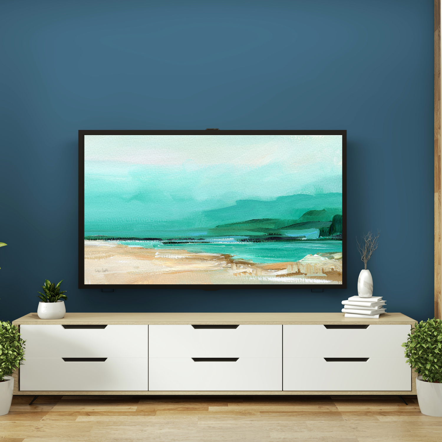 Frame TV Artwork - Bright Colorful Abstract Landscape Painting — Kendra  Castillo