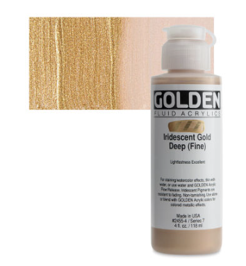 Iridescent Gold Deep - fluid acrylic paint
