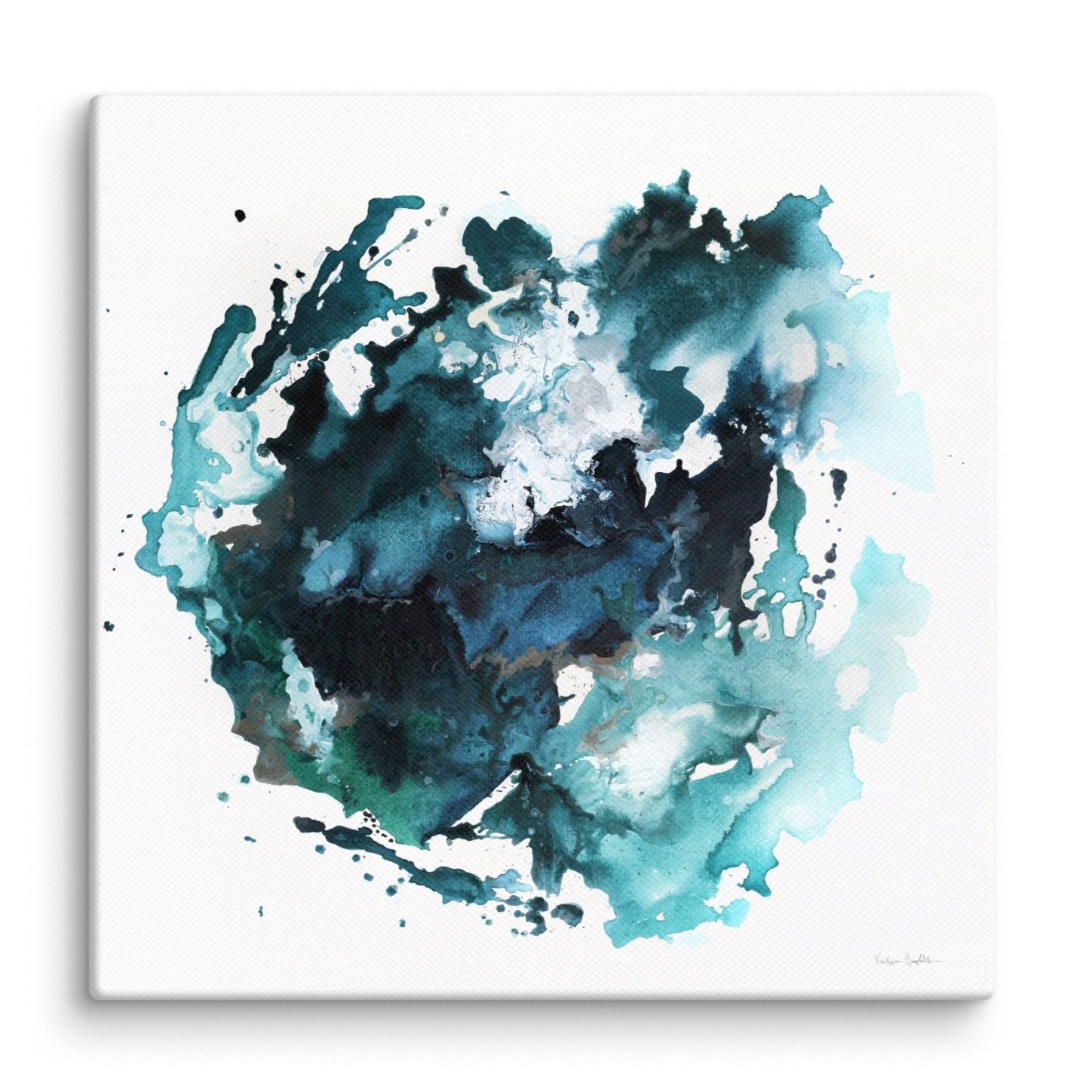 Surrender - abstract painting, square canvas art print