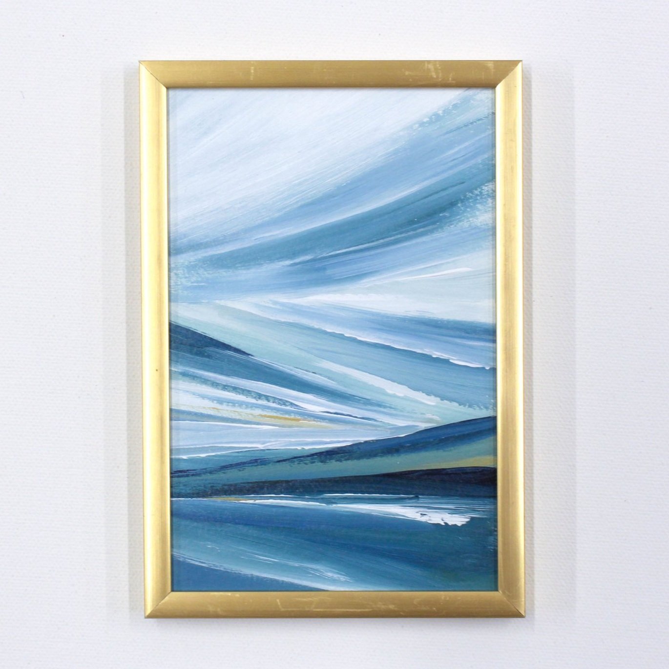 Meadow Dreams - 4x6 framed original landscape painting by Kendra Castillo