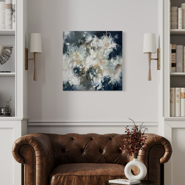 Songs and Sounds original canvas artwork by Kendra Castillo, a Bellingham WA artist creating expressive abstract paintings for collected interiors.