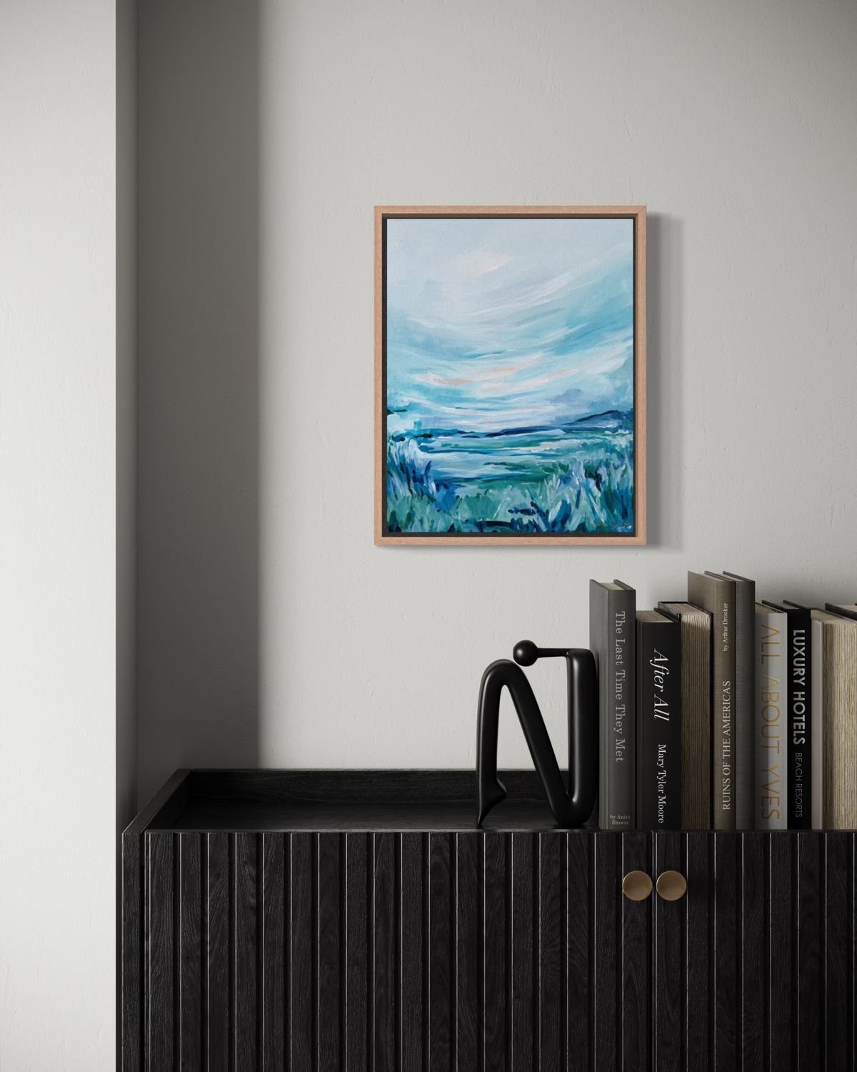 Walking Together - original abstract landscape painting on canvas by Bellingham WA artist Kendra Castillo