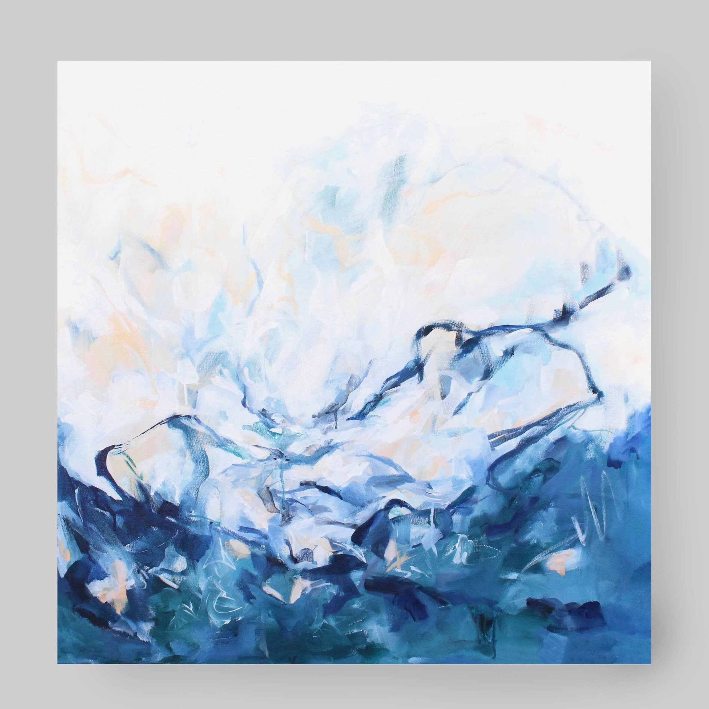 A Souls Response - 30x30 original abstract painting on canvas by Kendra Castillo