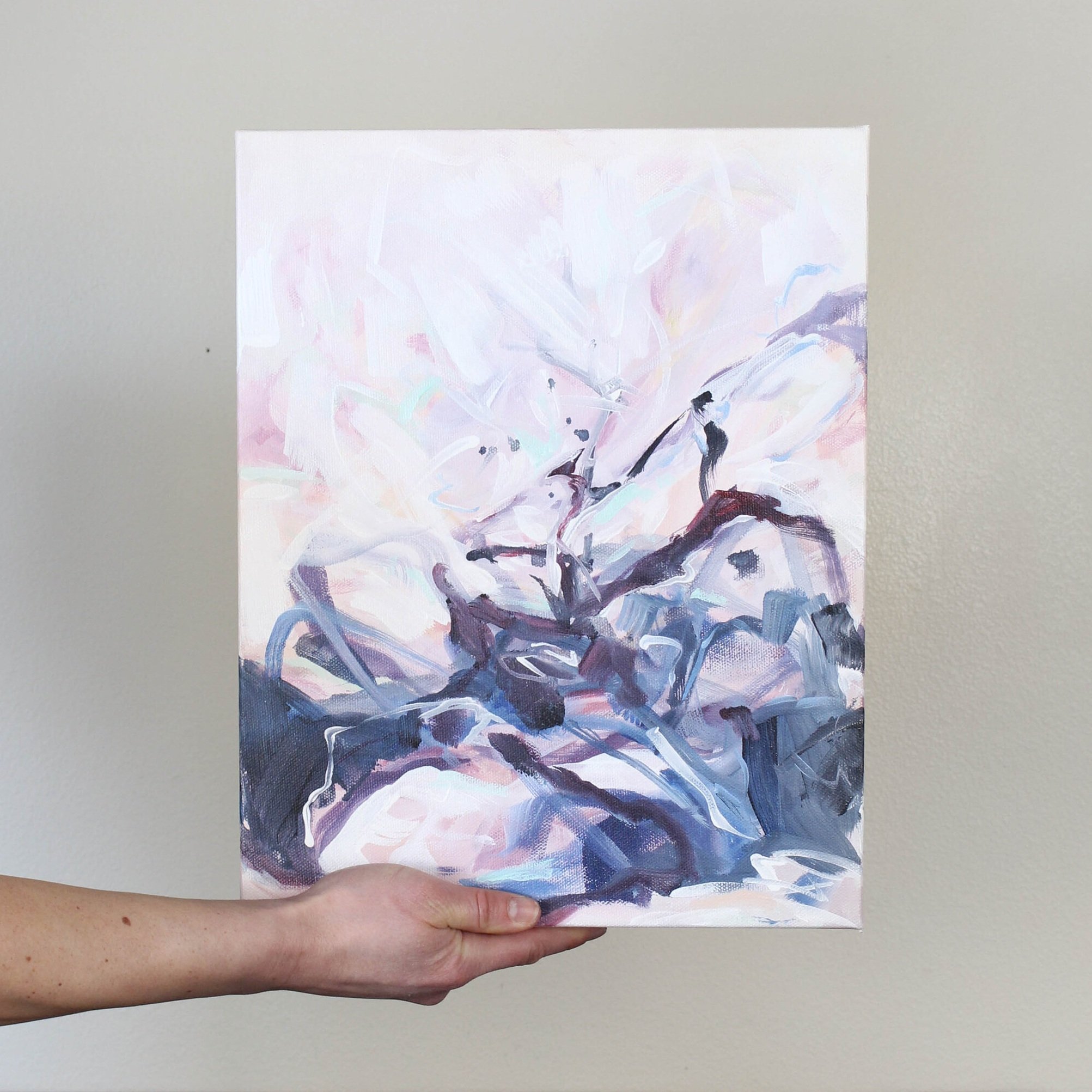 Breaking Through - 11x14 original abstract painting on canvas by Kendra Castillo