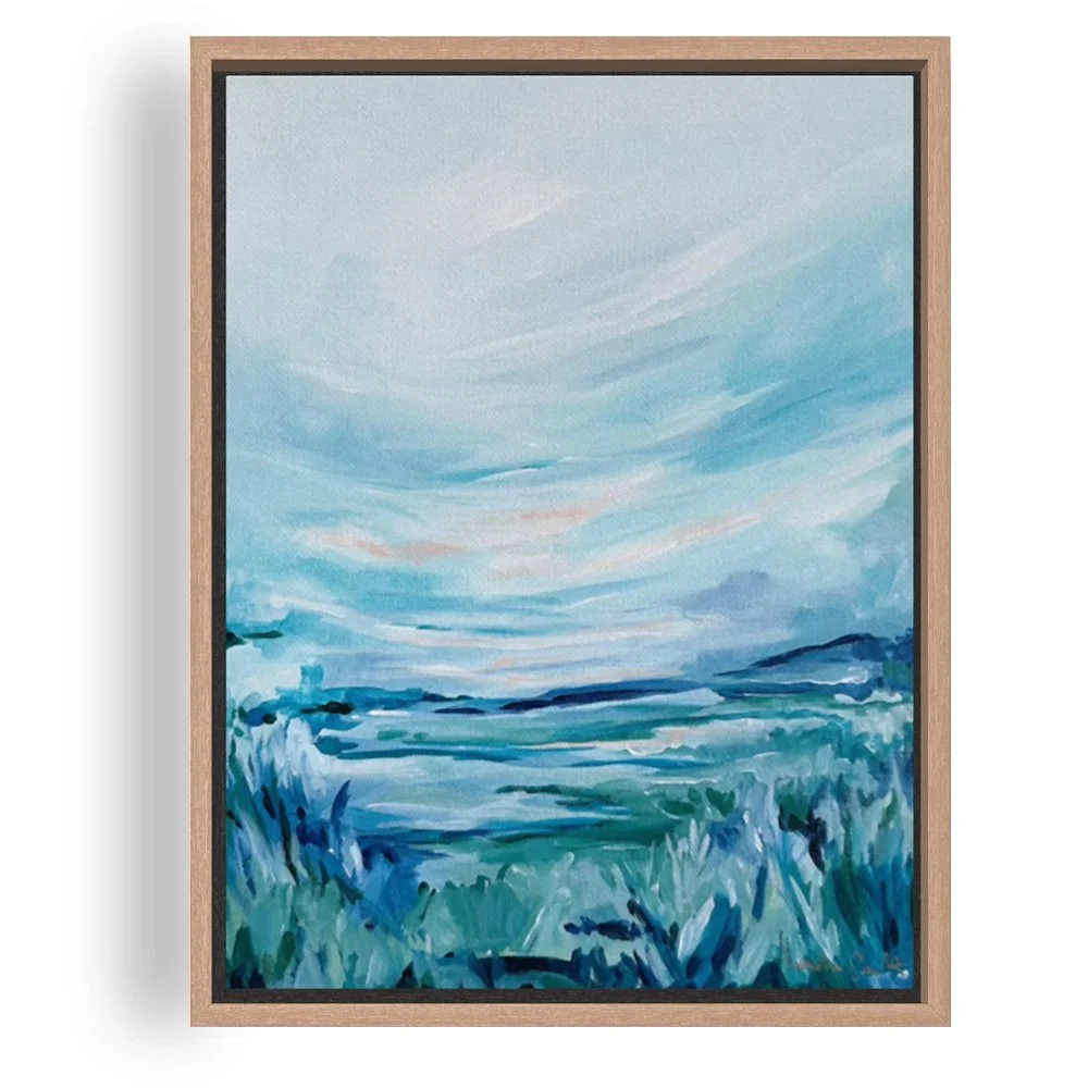Walking Together - original abstract landscape painting on canvas by Bellingham WA artist Kendra Castillo