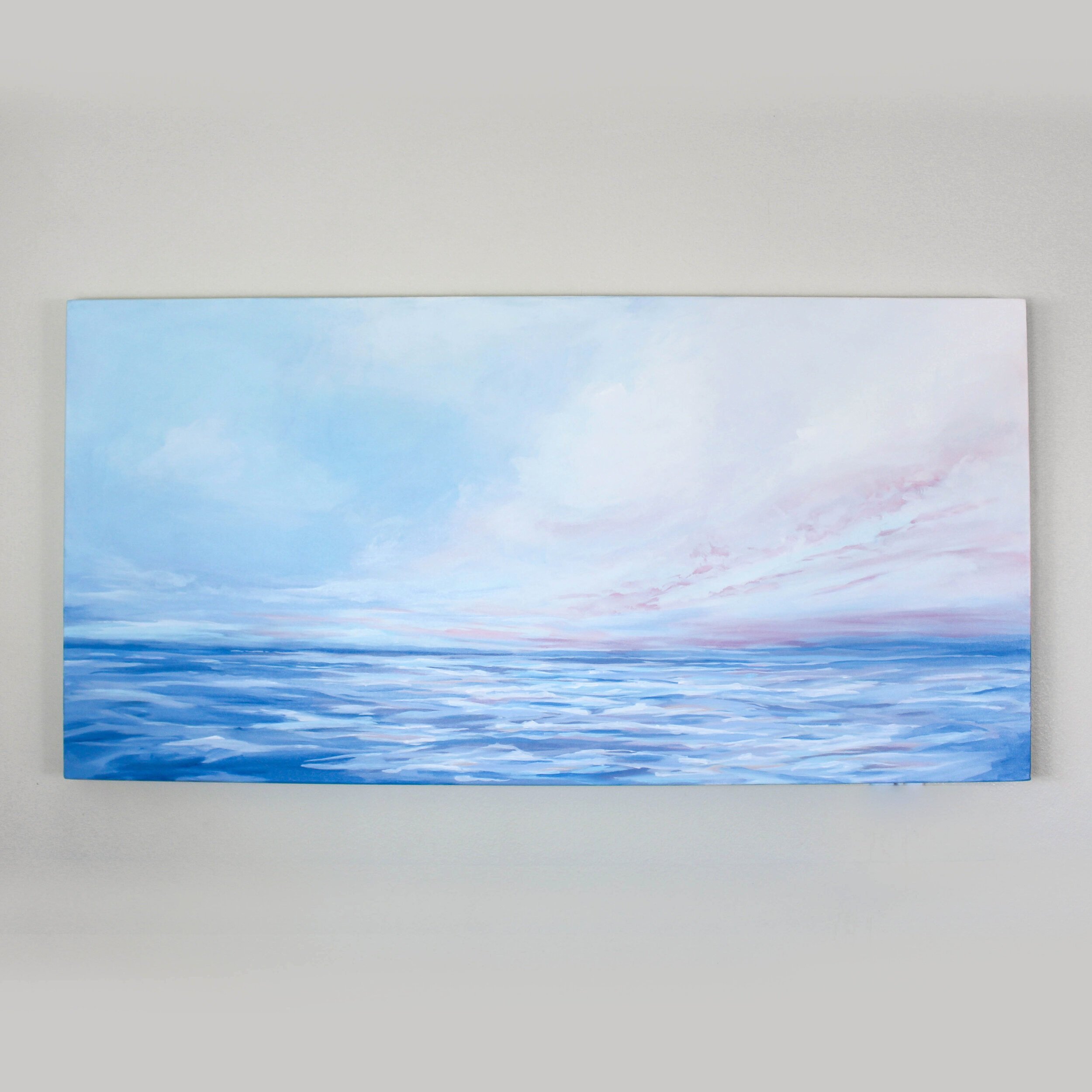 It Started With A Dream - Original Ocean Painting by Kendra Castillo, 24x48 inches