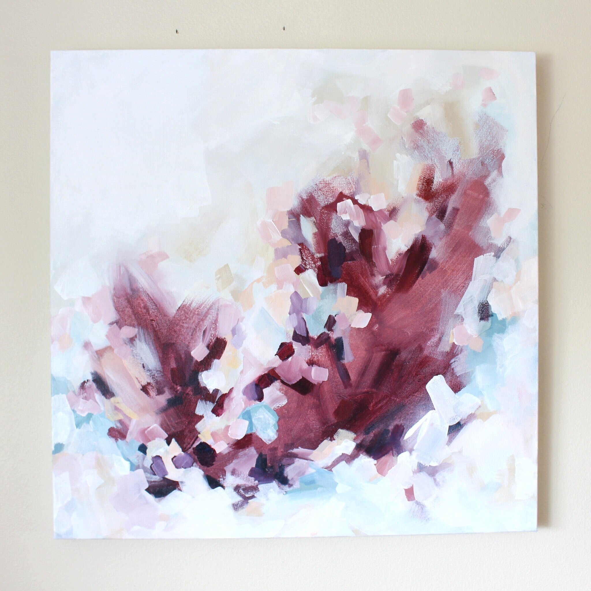 Alive and Free - 24x24 original abstract painting on canvas by Kendra Castillo