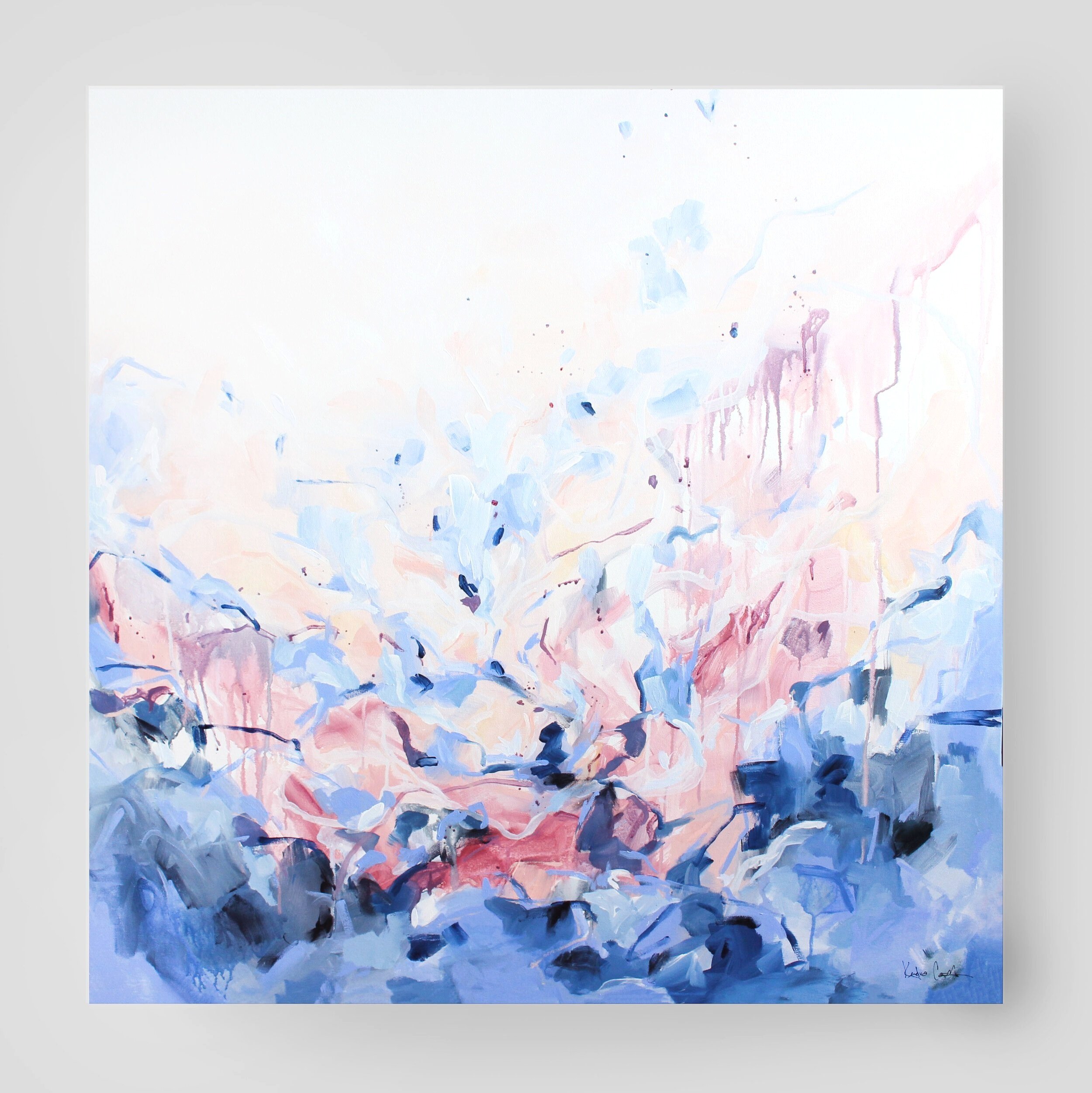 Lost In The Dance - 36x36 original abstract painting on canvas by Kendra Castillo