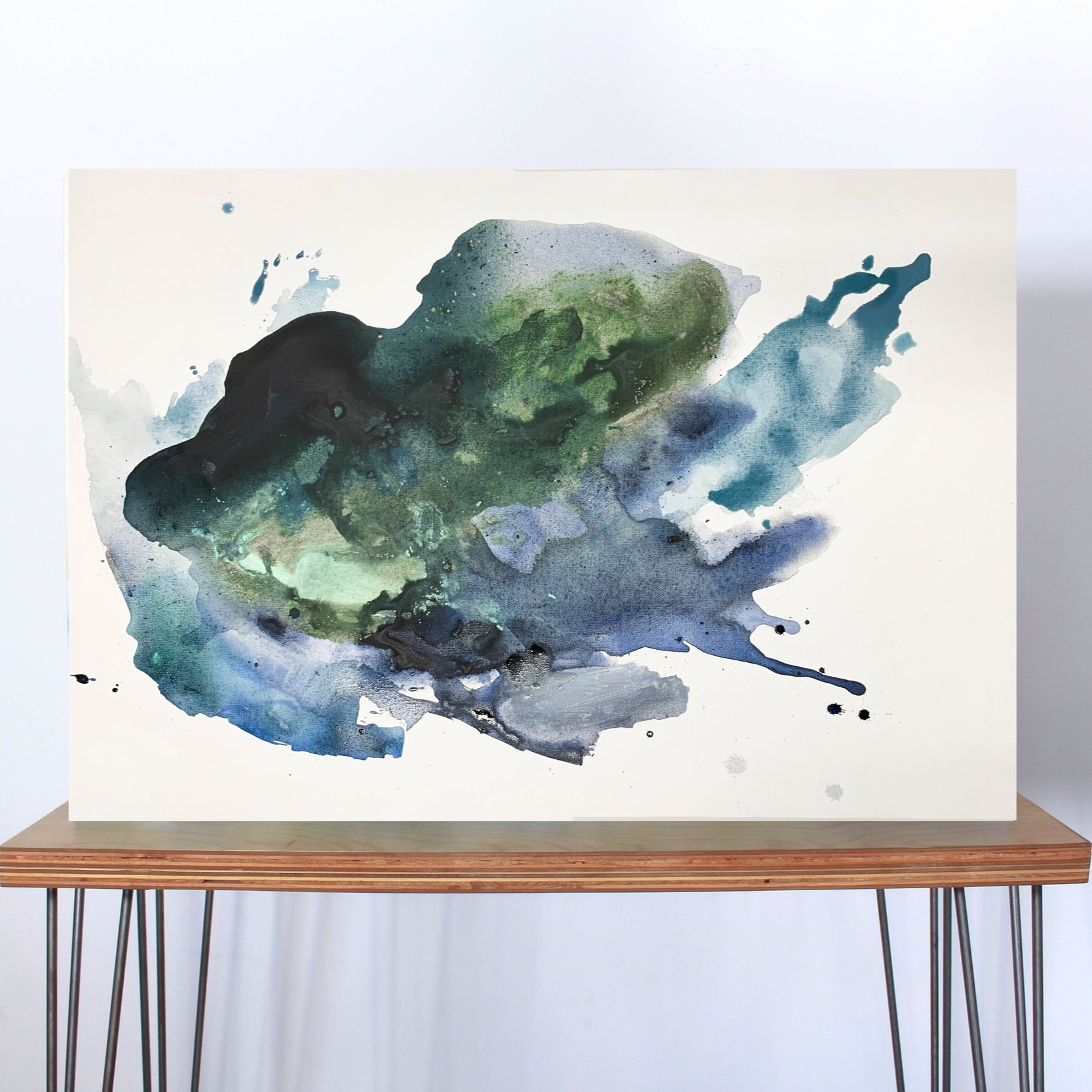 Letting Loose - 24x36 inch Original abstract canvas painting by Kendra Castillo