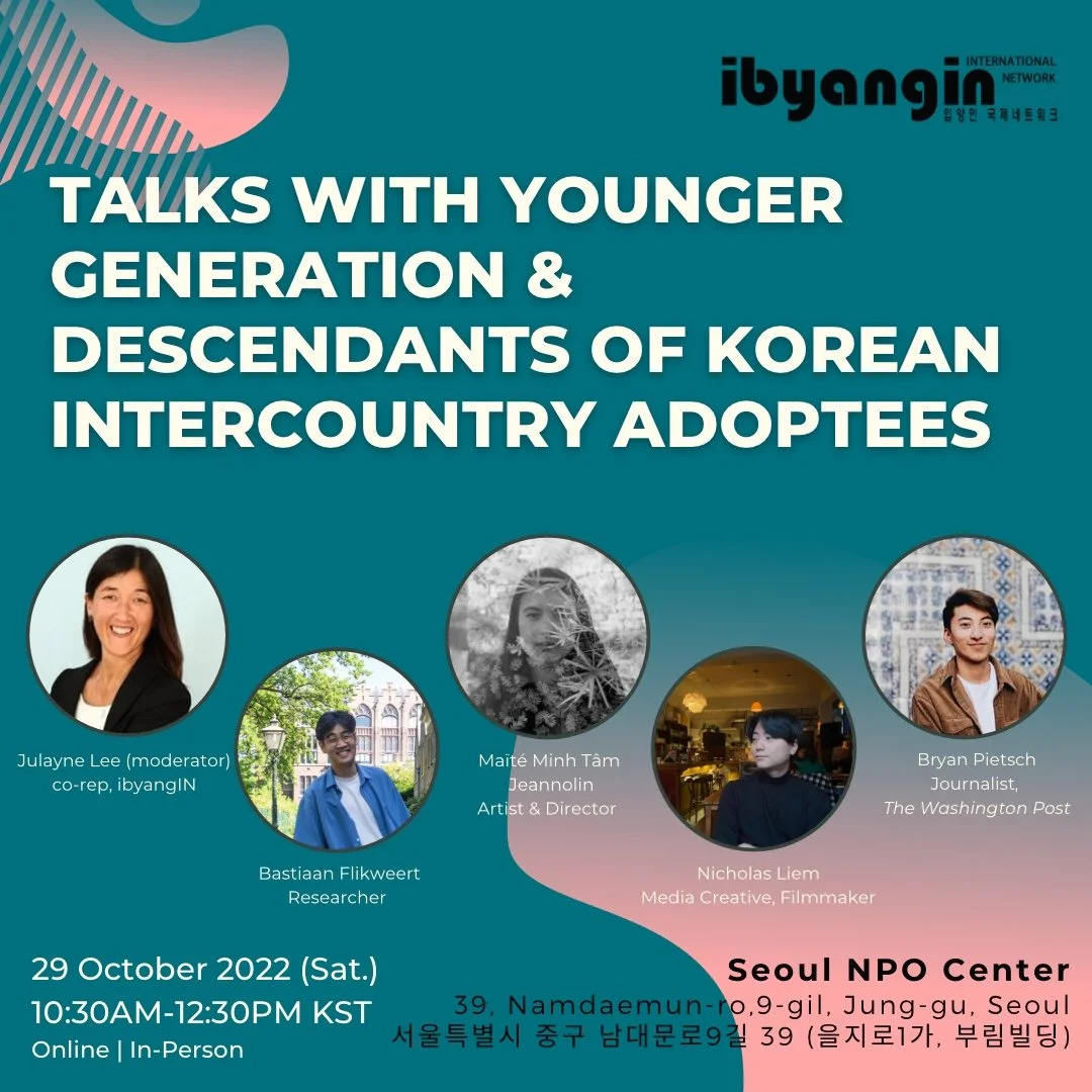 Talks with younger generation &amp; descendants of Korean intercountry adoptees