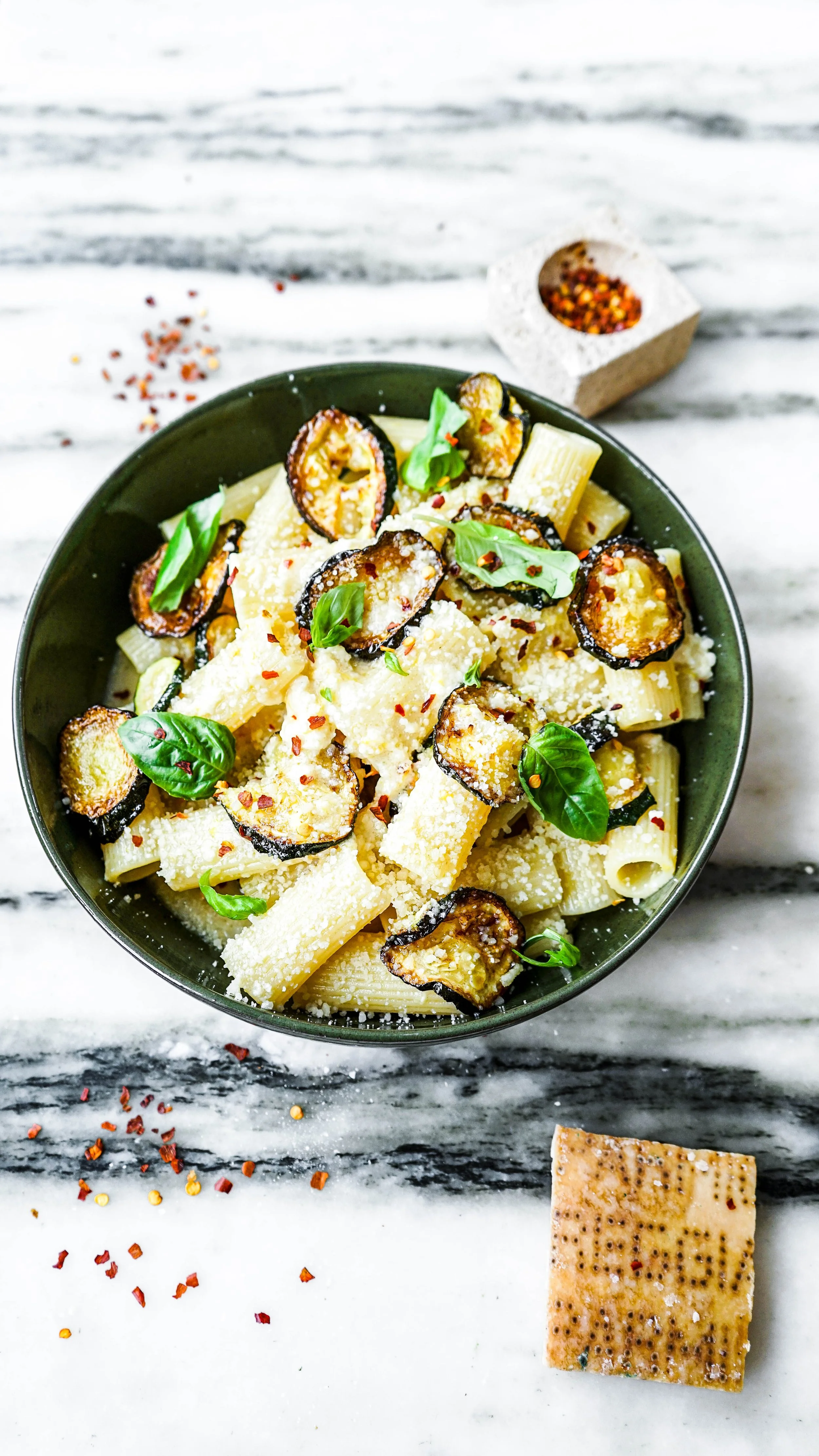 Roasted Zucchini and Lemon Pasta 