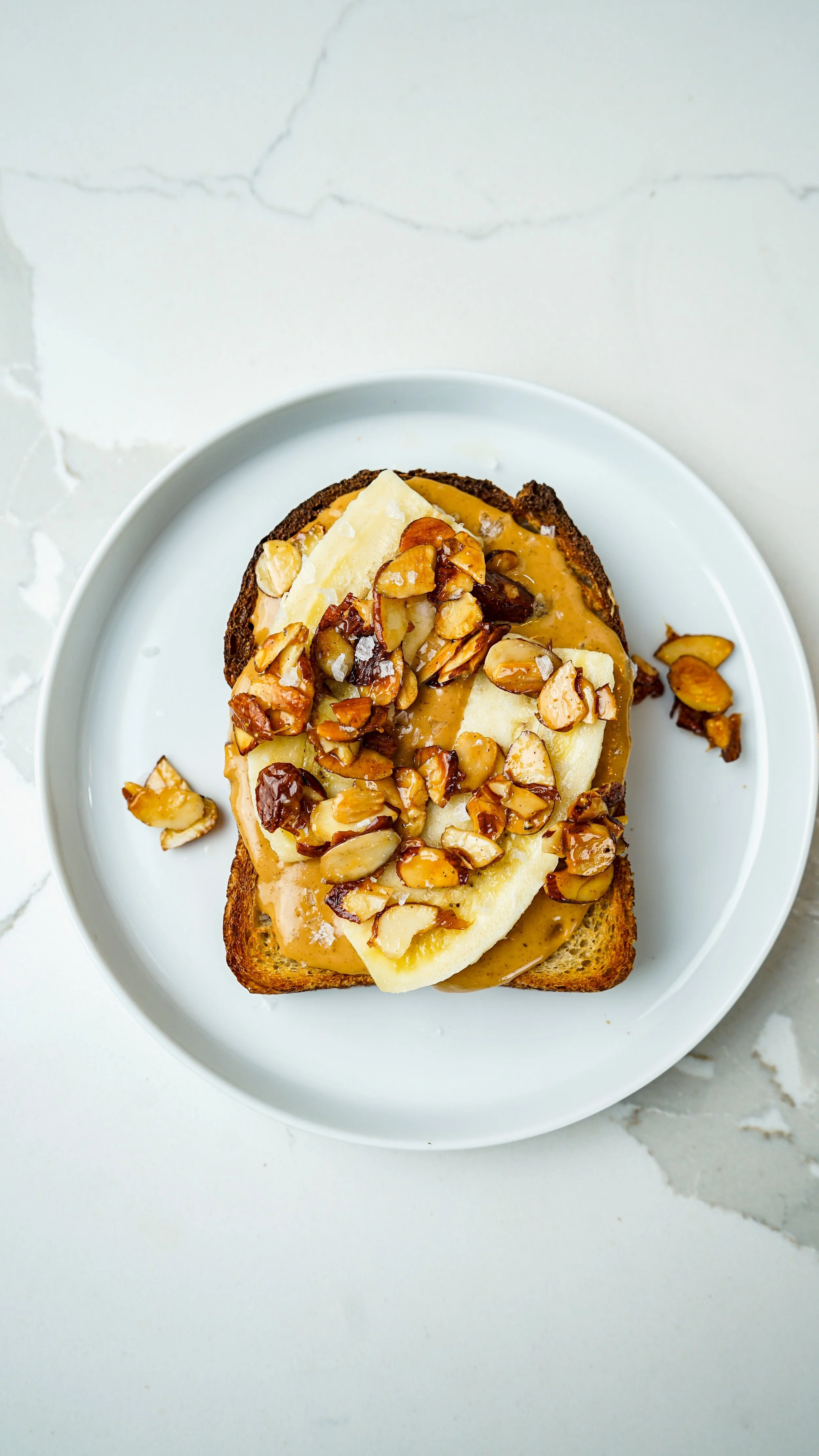 Peanut Butter &amp; Banana Toast with Cinnamon-Almond Crumble