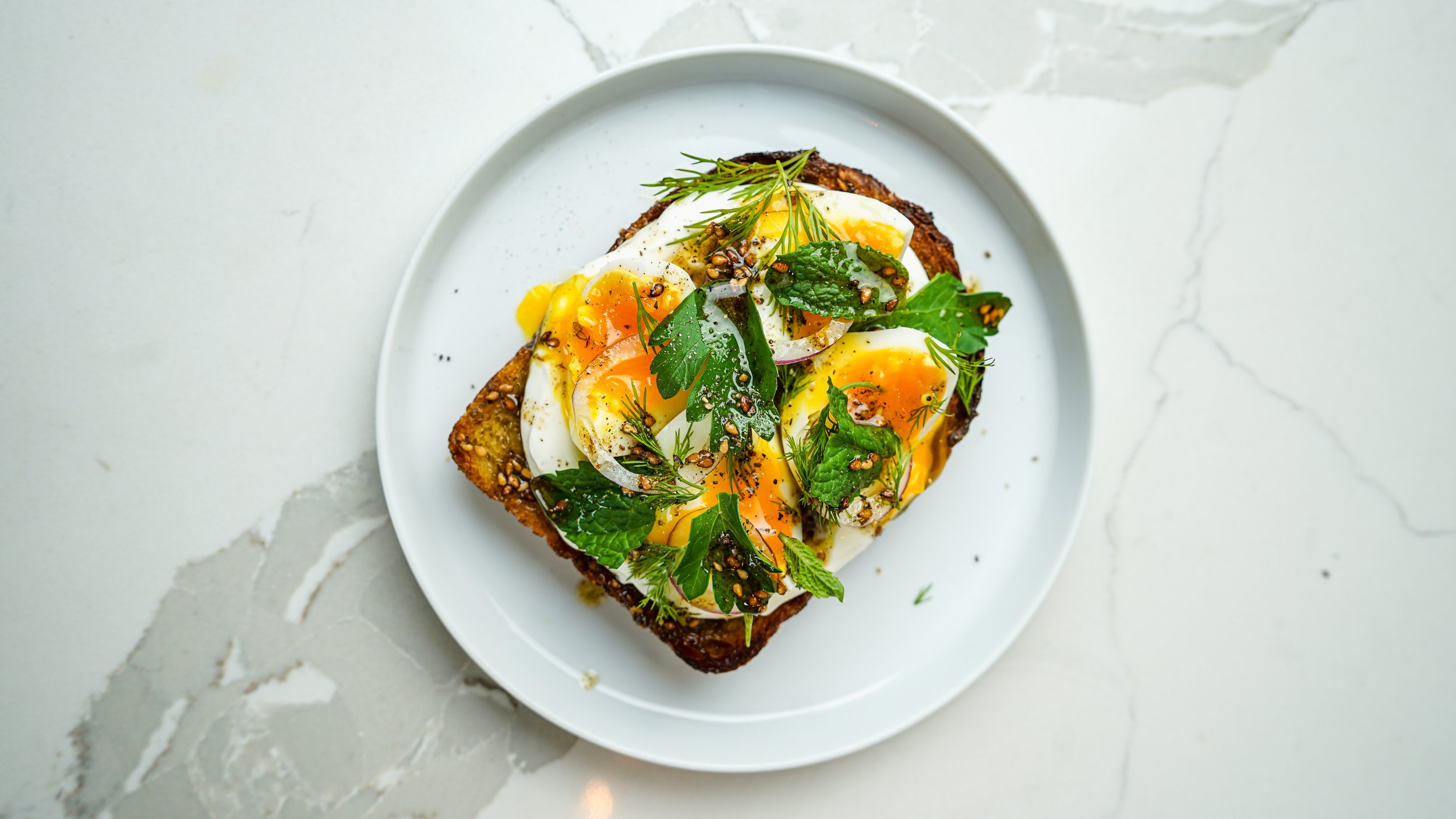 Hard-Boiled Egg and Herb Toast Recipe