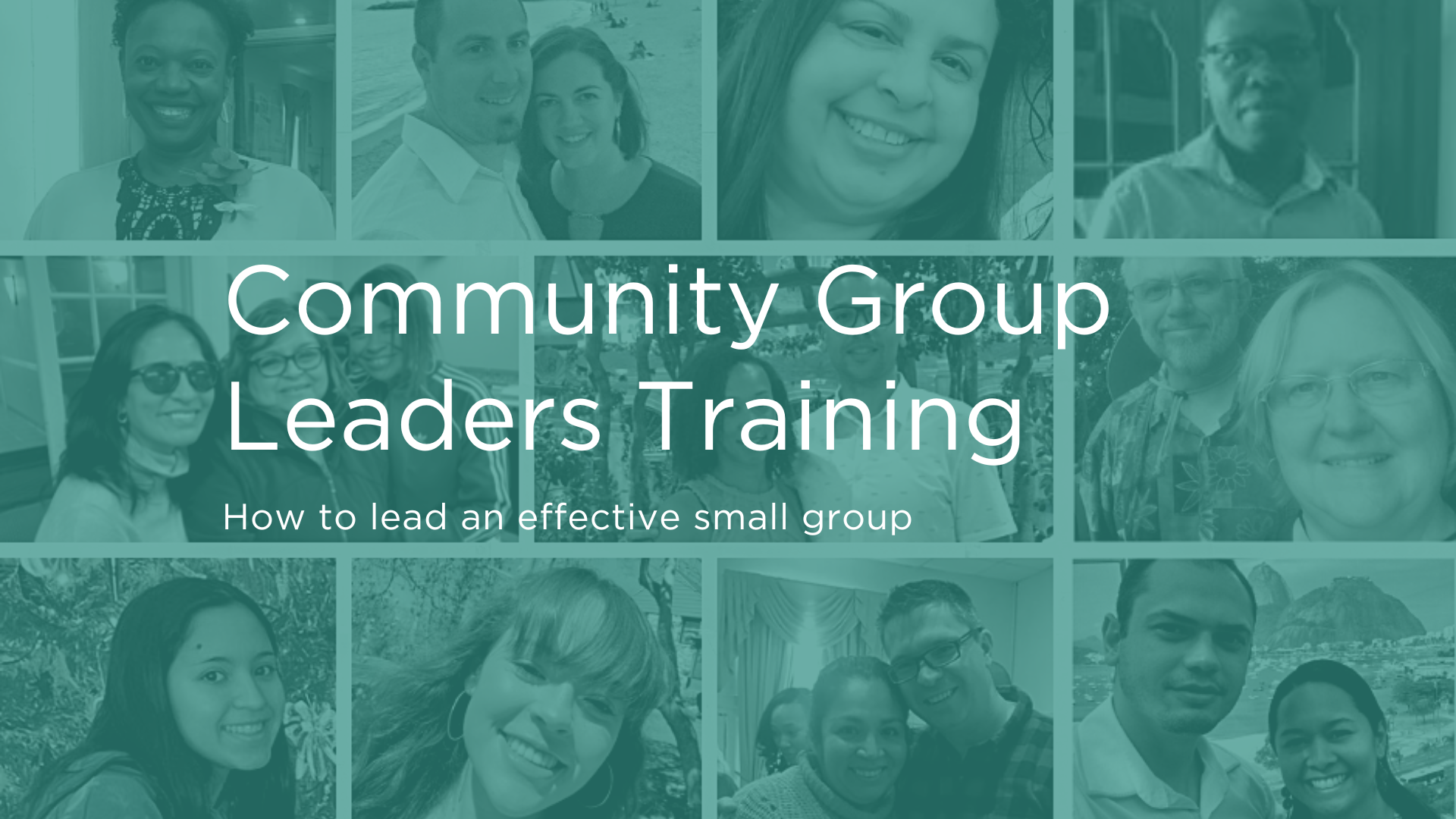 Community Group Leaders Training