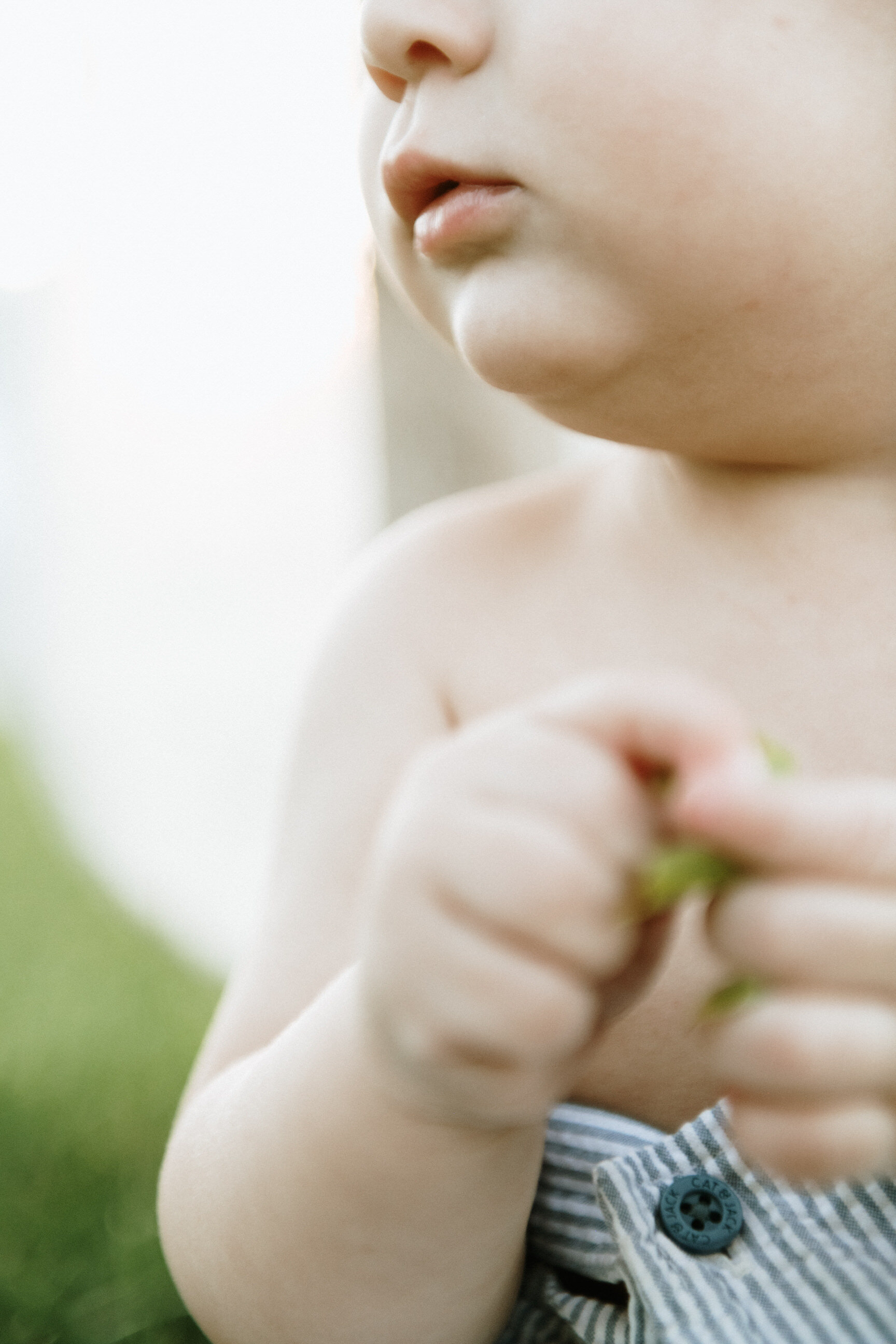 close up of baby lips and cheeks