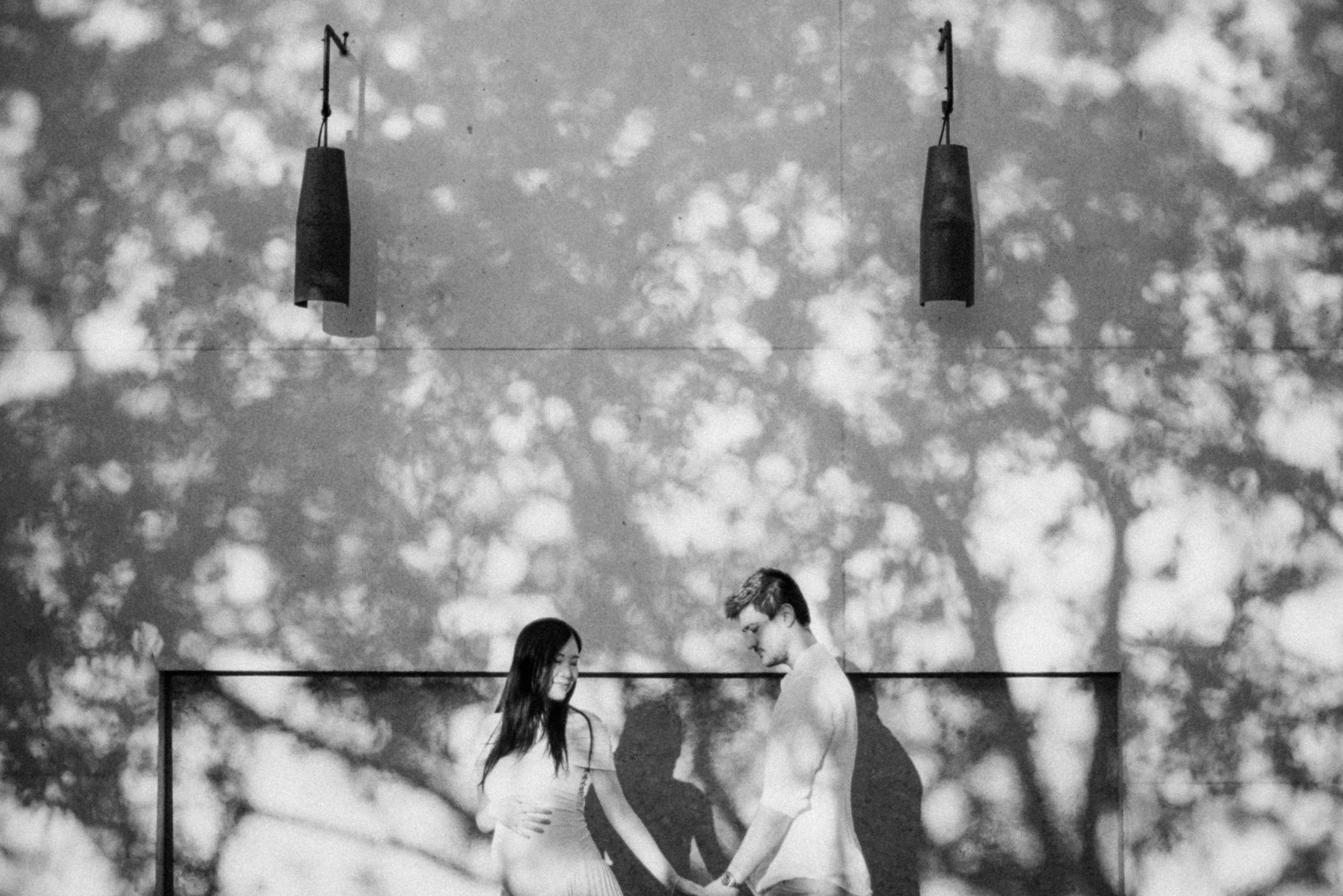 amangiri photography maternity session concrete walls and dappled light black and white